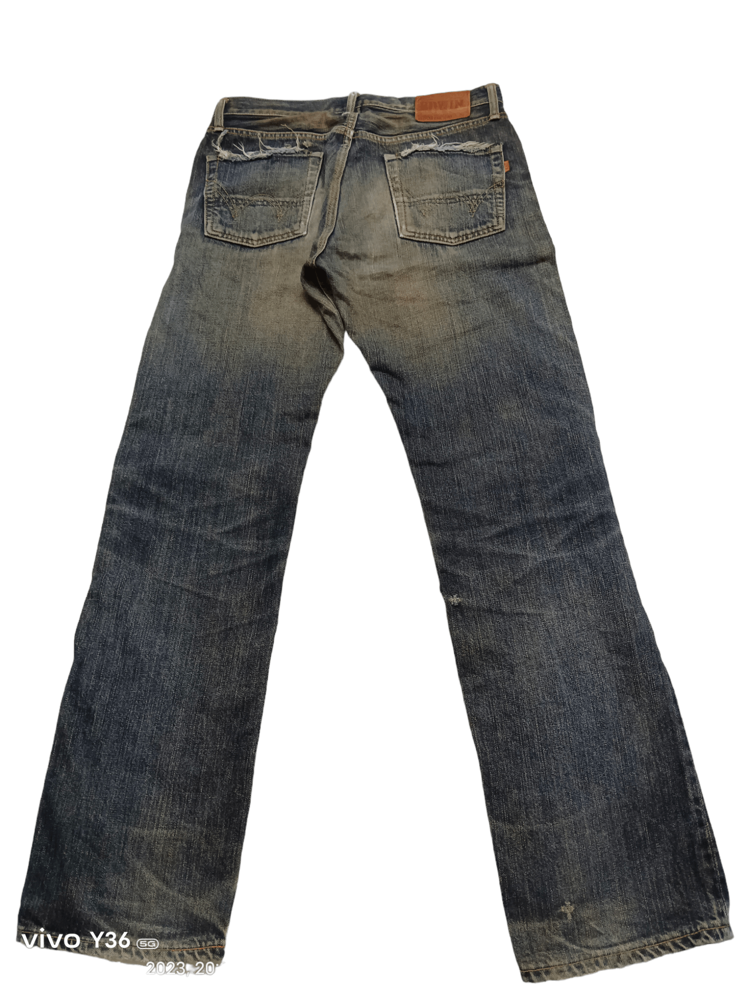 Edwin 💥 Selvedge 💥 Edwin 505 ZXX Distressed Denim Size US 31 - 3 Thumbnail