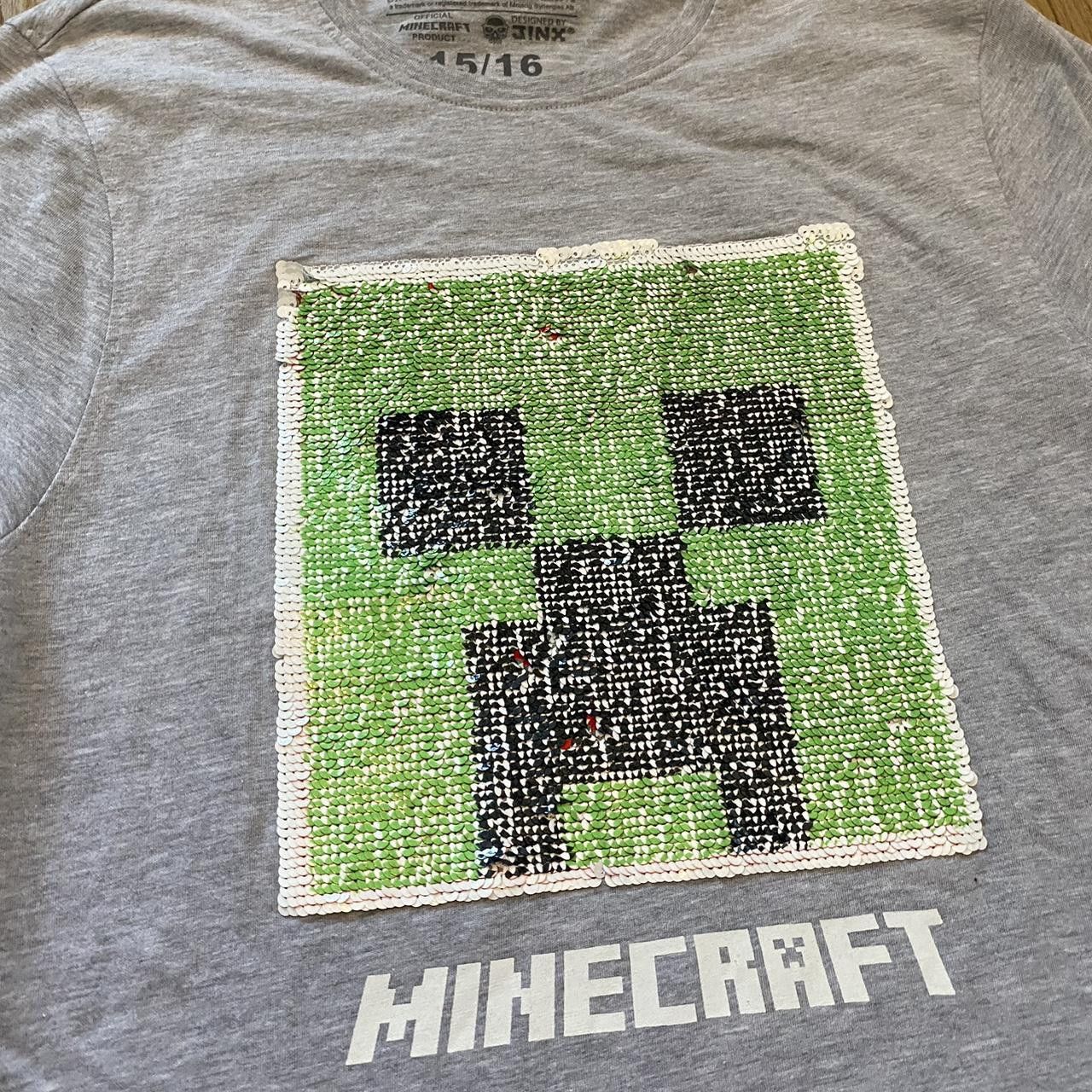 Mintcrew Grey and green Minecraft t-shirt #Minecraft Game Size US S / EU 44-46 / 1 - 2 Thumbnail