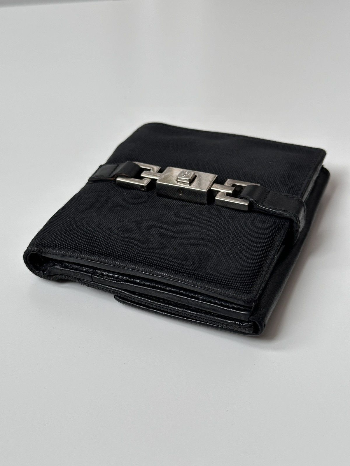 Gucci GUCCI Jackie Nylon Black Lather Compact Wallet Size ONE SIZE - 2 Thumbnail