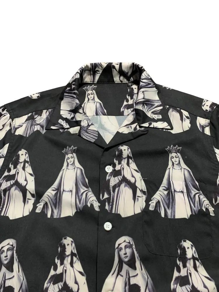Vintage Vintage Virgin Mary over print camp collar shirt Size US L / EU 52-54 / 3 - 6 Thumbnail