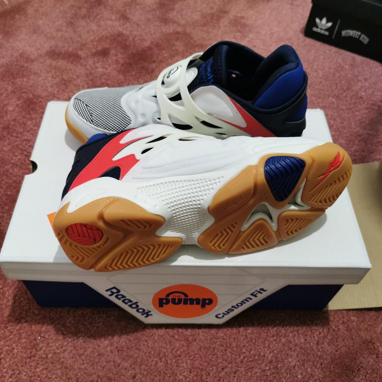 Reebok Reebok Pump Court Trainers - Size UK 7 / US 8 Navy Red White Size US 8 / EU 41 - 3 Thumbnail