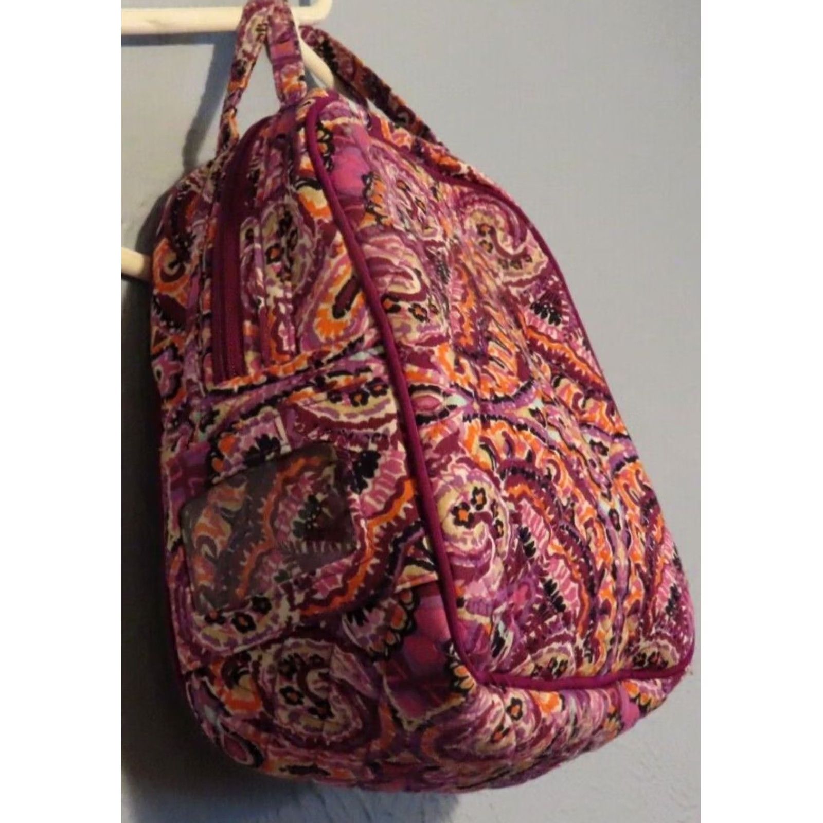 Vera Bradley Vera Bradley Lunch Bunch Tote Purple Purple Graphic Design Women Small Tote/Lunch Box Zip Bag Final Violet? Size ONE SIZE - 2 Thumbnail