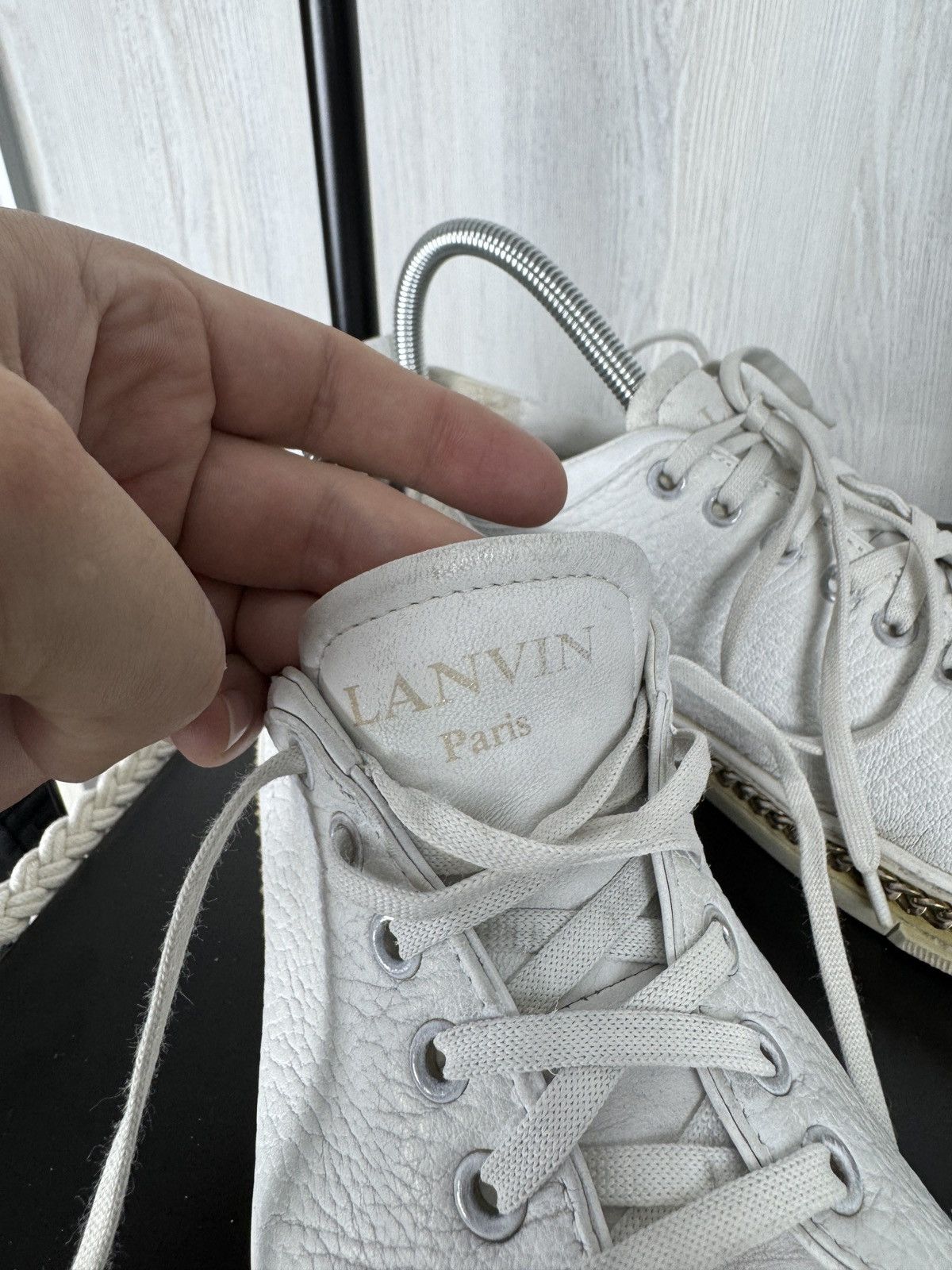 Lanvin LANVIN Whit Lace Up Leather Cap Toe Womens Sneakers Size US 9 / IT 39 - 18 Thumbnail