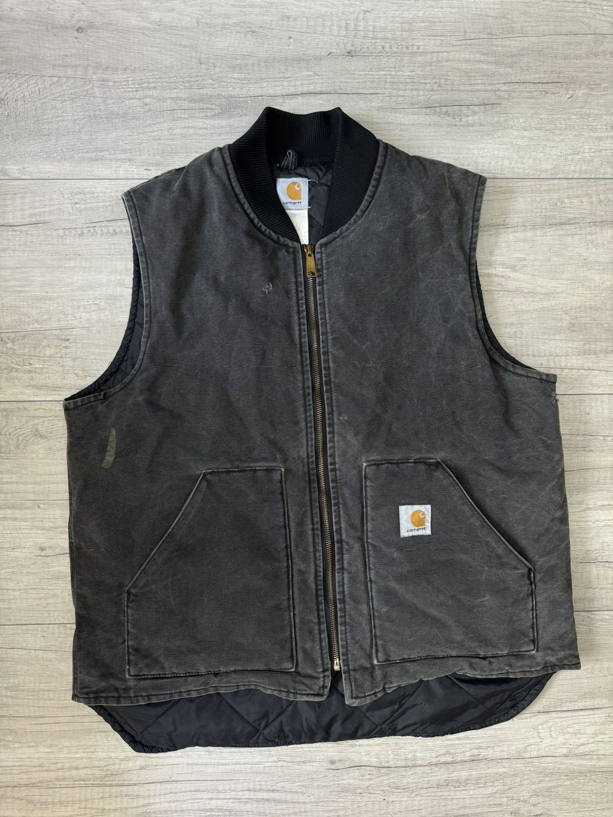Carhartt Vintage Carhartt Workwear Vest Distressed Fade Made in USA Size US XL / EU 56 / 4 - 1 Thumbnail