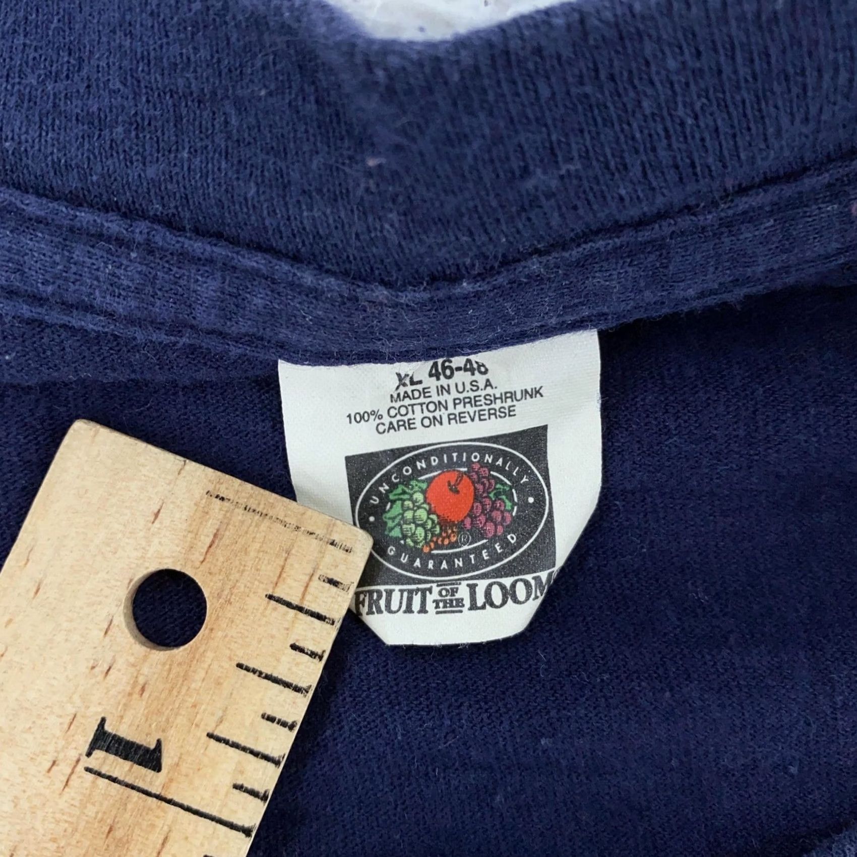Fruit Of The Loom VINTAGE Fruit of the Loom Shirt Pocket Navy Blue Mens M Size US M / EU 48-50 / 2 - 8 Thumbnail