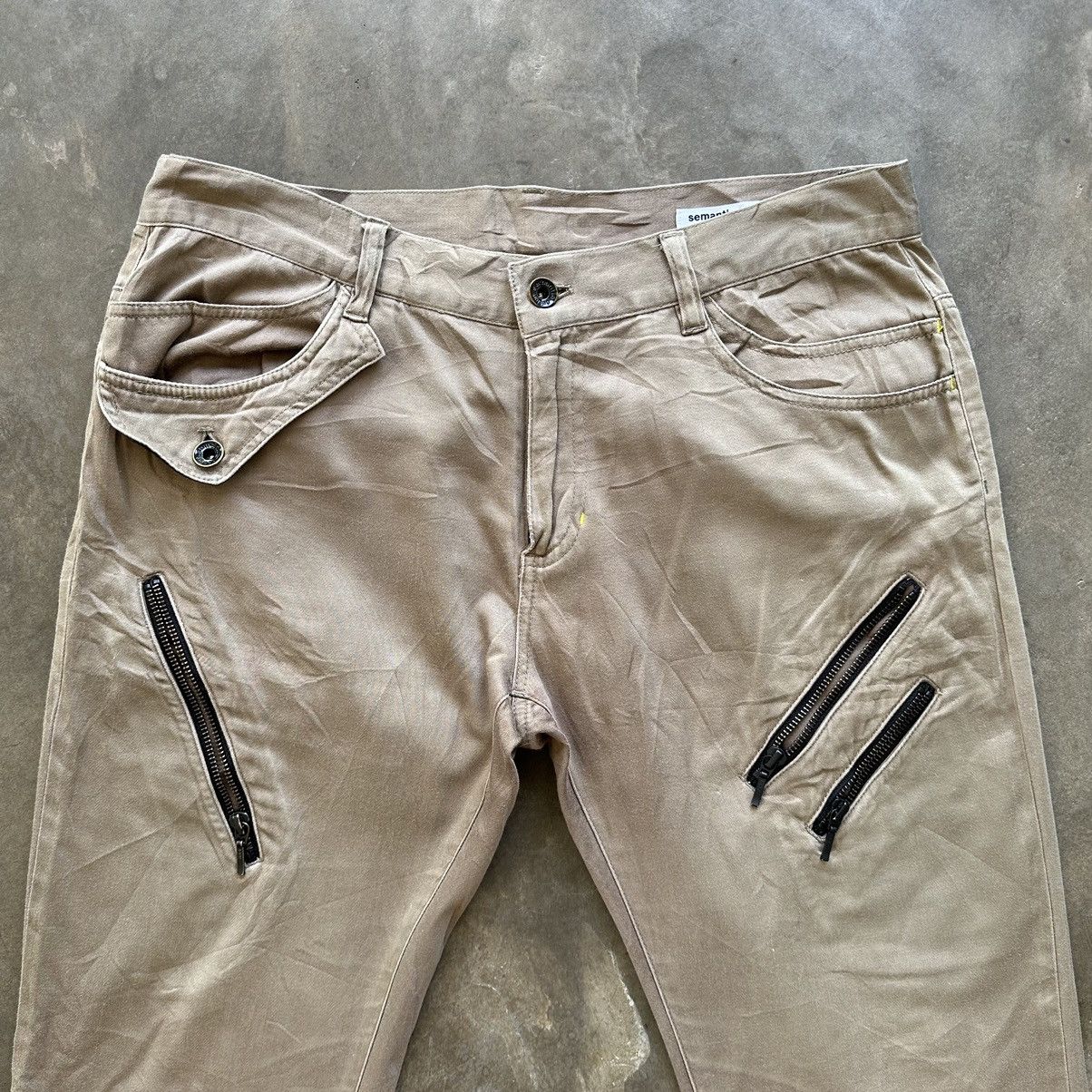 Japanese Brand Distressed Semantic Design Multipocket Zipper Trouser Pant Size US 33 - 3 Thumbnail