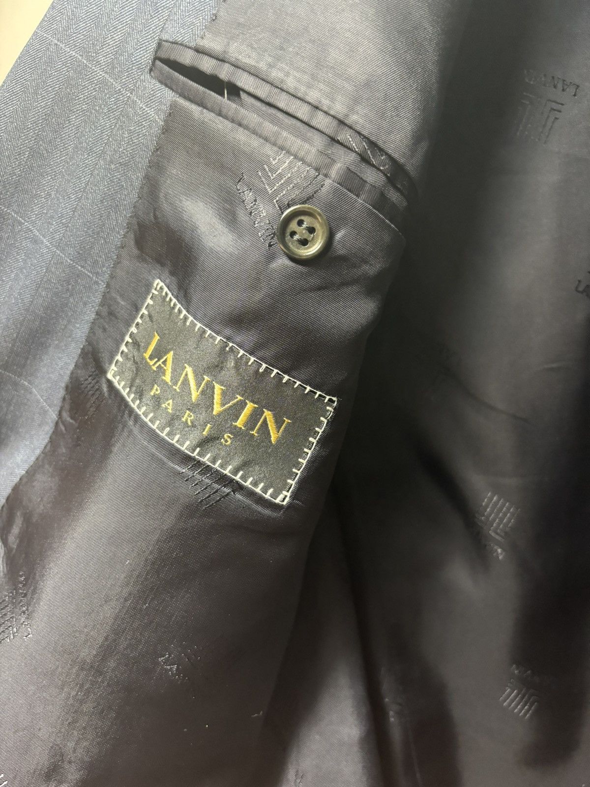 Lanvin × Vintage Blue Lanvin Suit Jacket 42L Size 42L - 4 Thumbnail