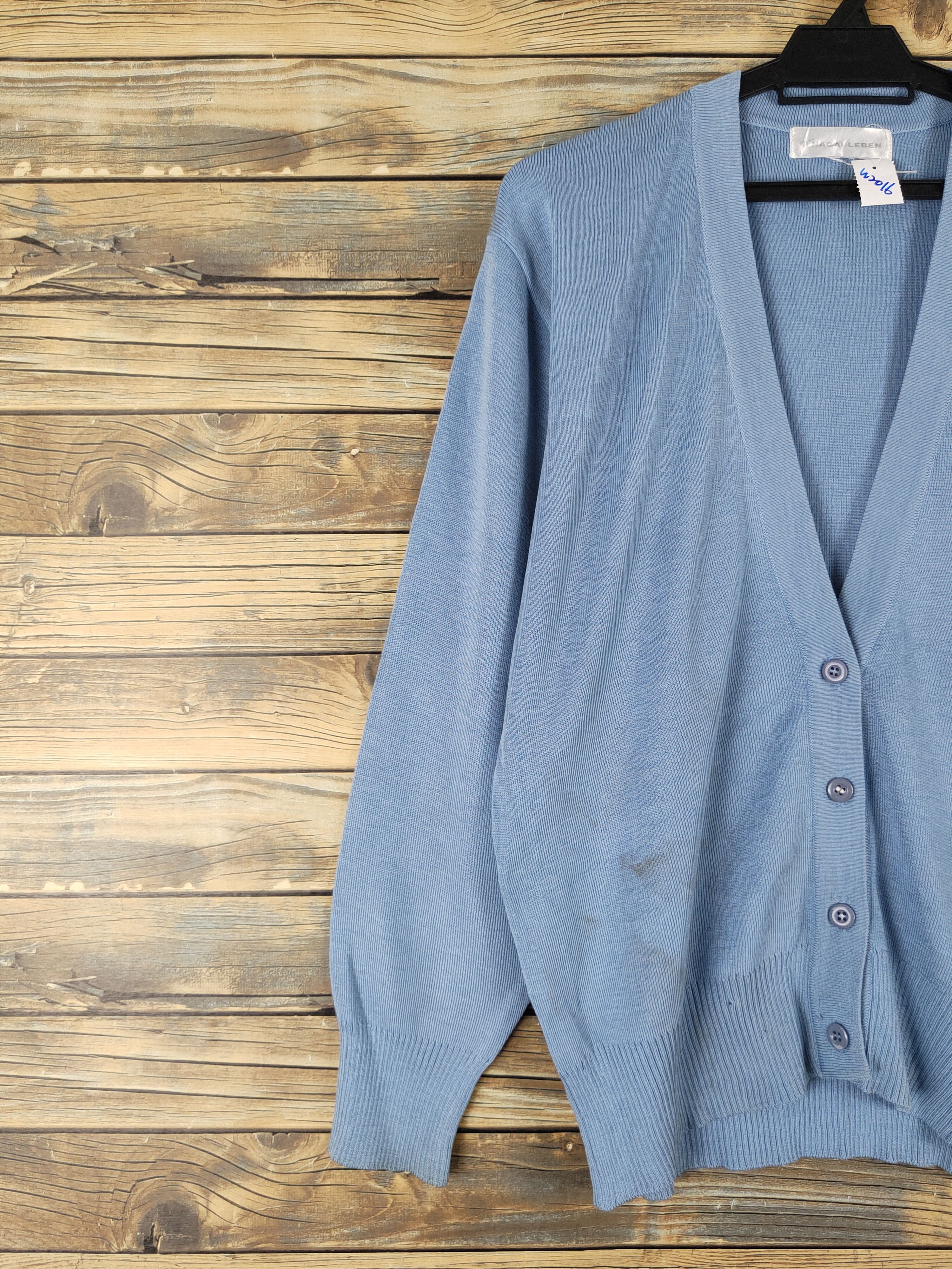 Homespun Knitwear Nagai Leben Blue Knitwear Cardigan vintage #W2016 Size US L / EU 52-54 / 3 - 3 Thumbnail