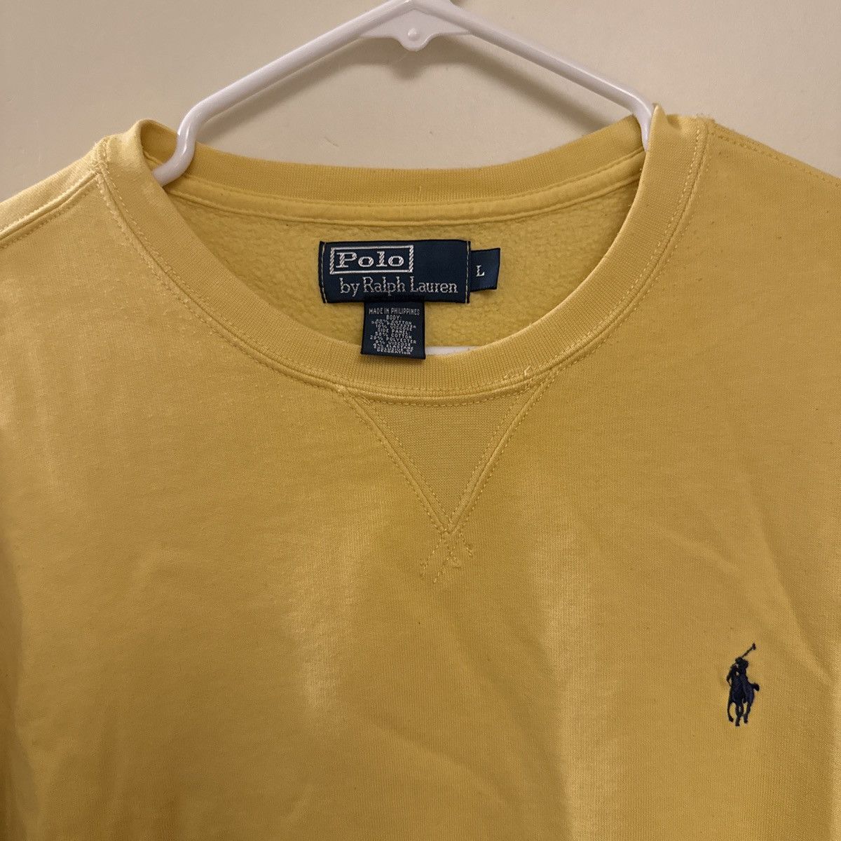 Polo Ralph Lauren Vintage Yellow Polo Ralph Lauren Crewneck Size US L / EU 52-54 / 3 - 2 Thumbnail