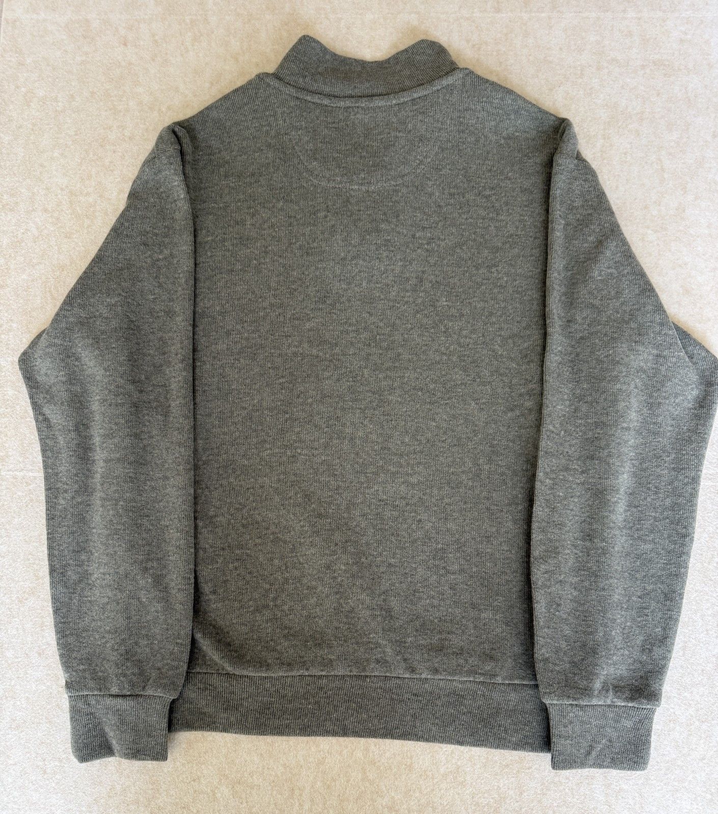 U.S. Polo Assn. US Polo Assn Mens L Grey Quarter 1/4 Zip Textured Knit Swe Size US L / EU 52-54 / 3 - 6 Thumbnail