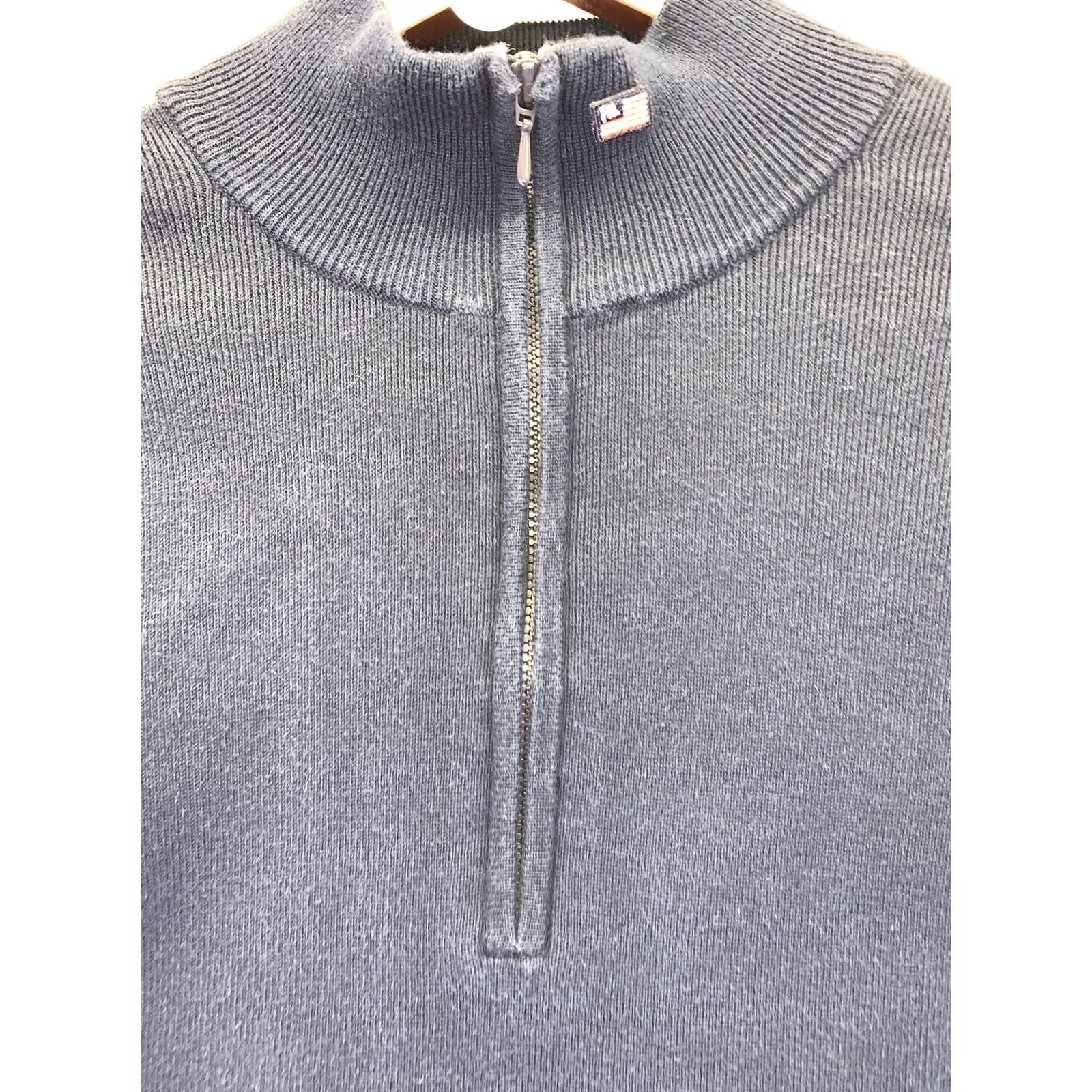 Vintage VINTAGE Polo Jeans Company Teens Womens Large 1/4 Zip Navy Sweater-10838 Size L / US 10 / IT 46 - 2 Thumbnail