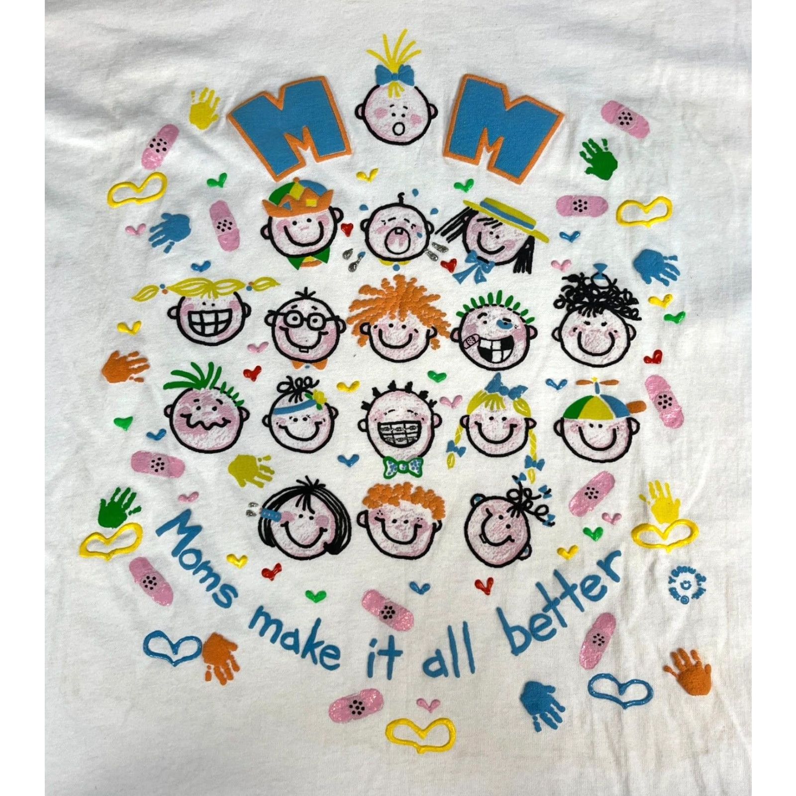 Vintage VINTAGE Y-Grow-Up T-Shirt Unisex Adults 2XL White 100% Cotton Hand Painted 80s MOMs Make it All Better NOS Single Stitch Size XXL / US 16-18 / IT 52-54 - 4 Thumbnail