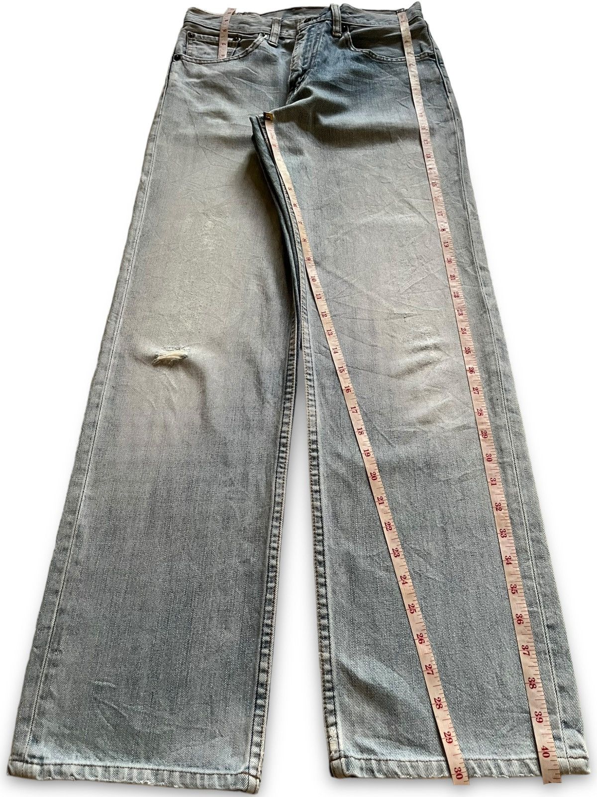 Levi's × Levi's Vintage Clothing Vintage 90s Levis 502 Light Wash Distressed Loose Jeans Size US 29 - 12 Thumbnail