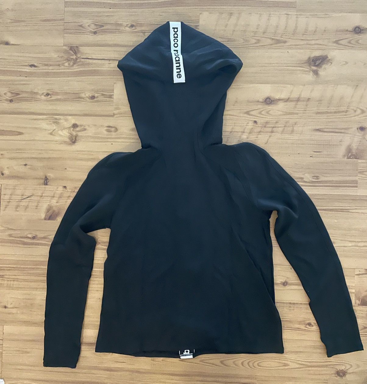 Paco Rabanne Paco Rabanne Bodyline Hoodie Top black Size XL / US 12-14 / IT 48-50 - 2 Thumbnail