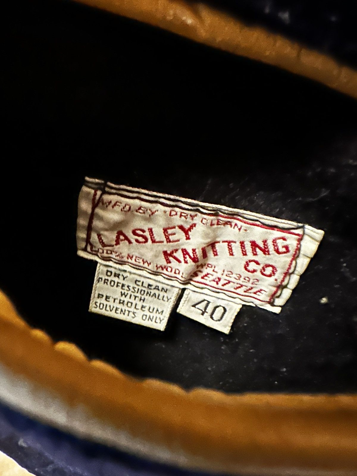 Other Vintage Leather Wool Shawl Varsity Jacket, USA made, sz.40 Size US M / EU 48-50 / 2 - 5 Thumbnail