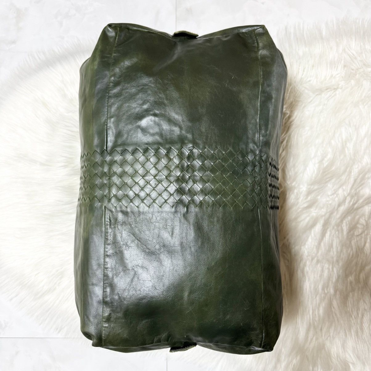 Bottega Veneta Auth Bottega Veneta Runway Intrecciato Leather Boston Bag Size ONE SIZE - 10 Thumbnail