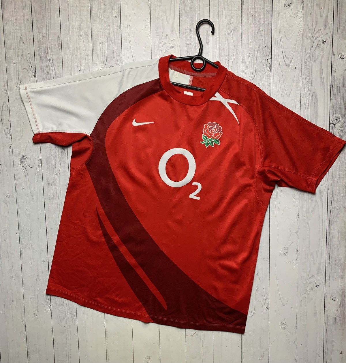 Nike × Vintage Vintage Nike England rugby jersey size XL red Size US XL / EU 56 / 4 - 1 Thumbnail