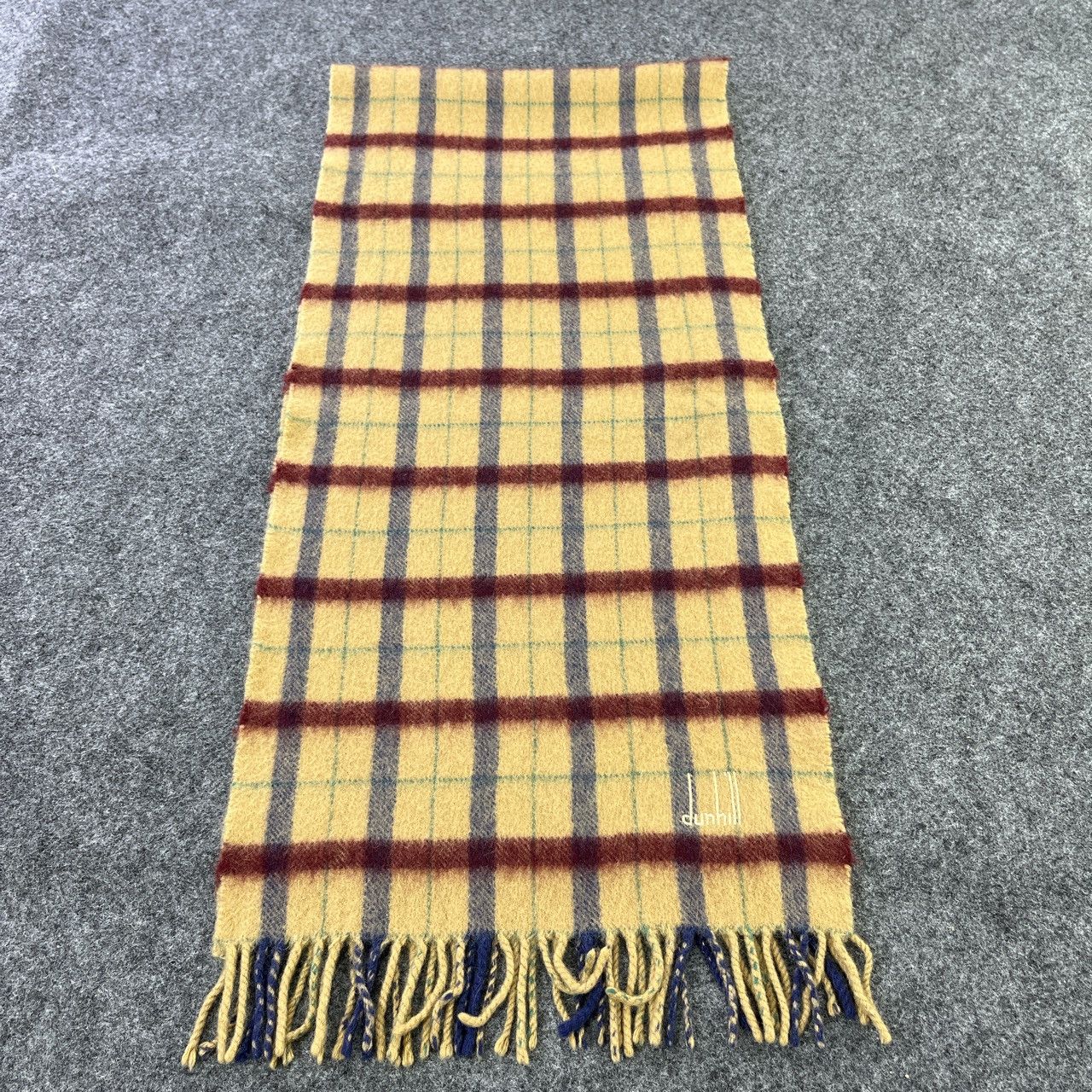 Alfred Dunhill × Vintage Dunhill Cashmere Scarf / Muffler / Neckwear T724 Size ONE SIZE - 2 Thumbnail