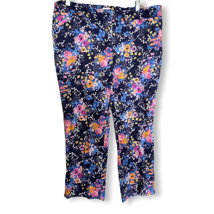 Other Laundry Womens Pants Size 14 Navy Blue Floral Capris Short