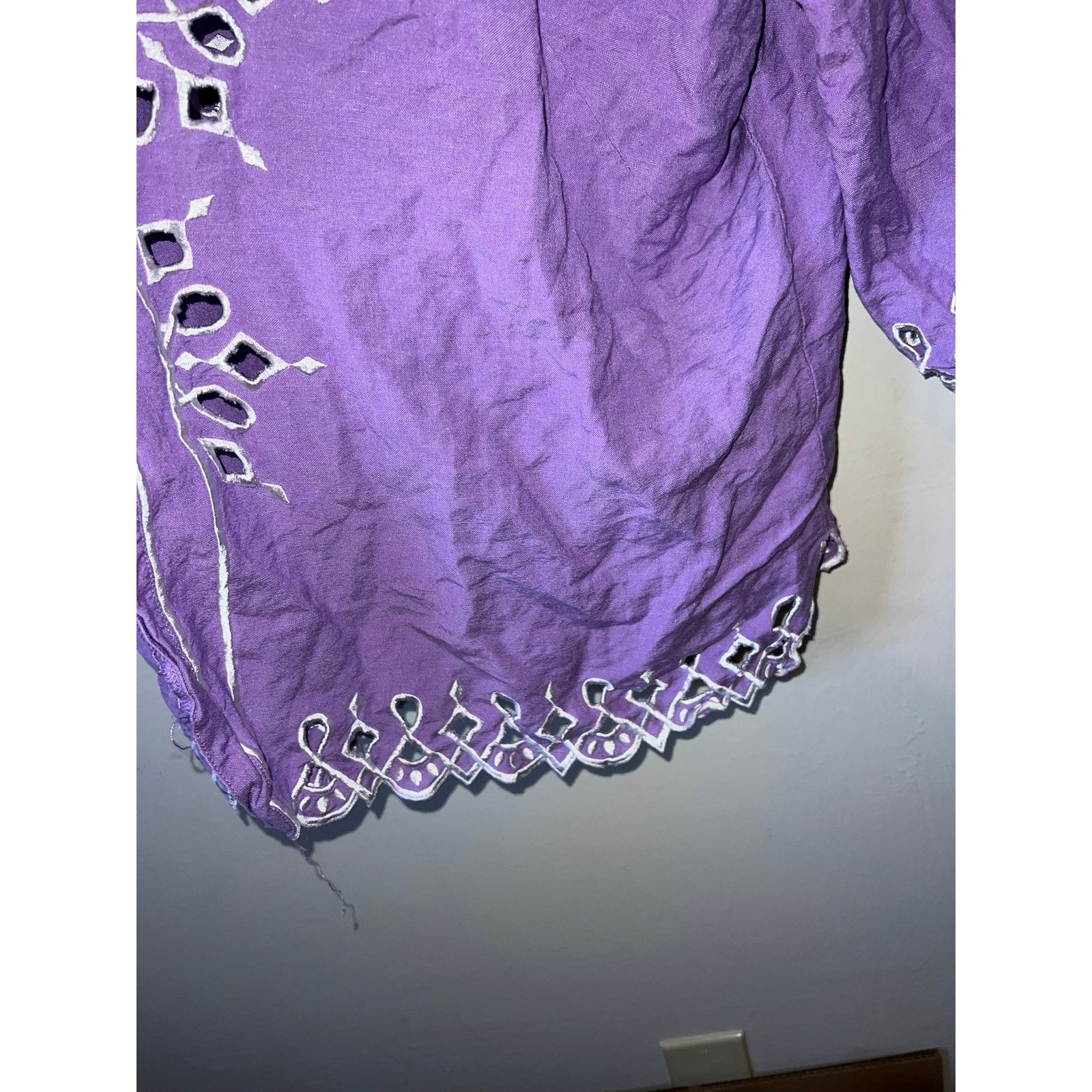 Bob Mackie Womens Vintage Bob Mackie Top Wearable Art Purple Art Large Size L / US 10 / IT 46 - 4 Thumbnail