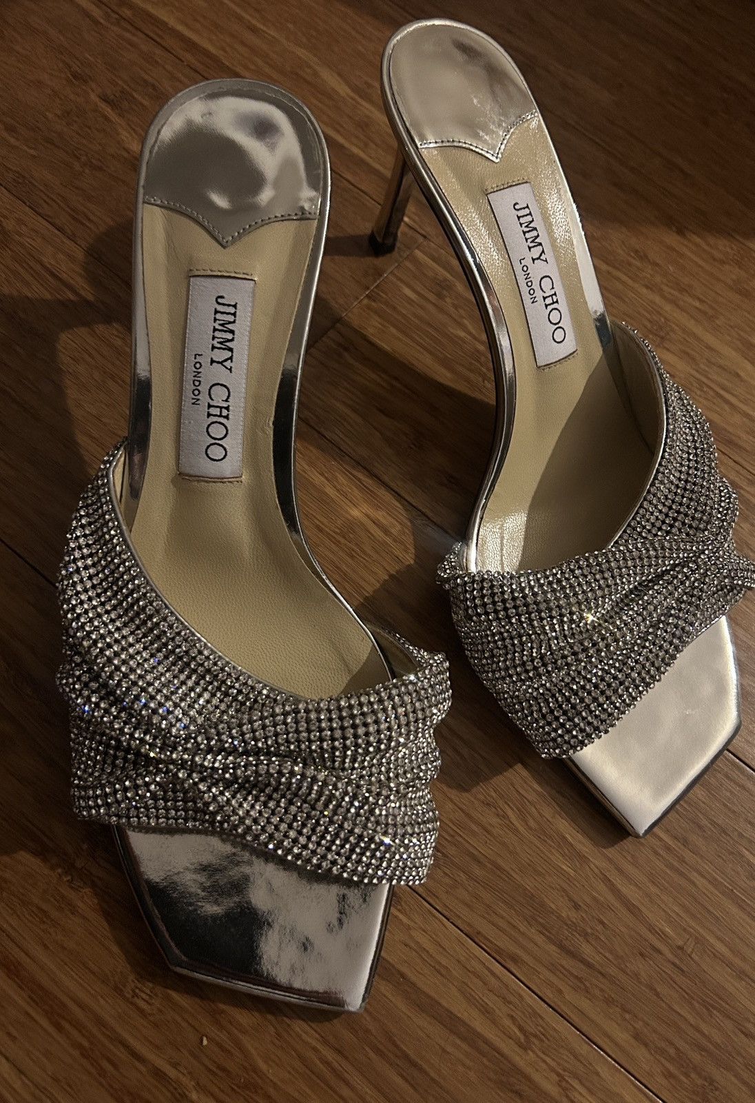 Jimmy Choo Jimmy Choo Naria Crystal Mesh Slide Sandal size 39.5 Size US 9.5 / IT 39.5 - 4 Thumbnail