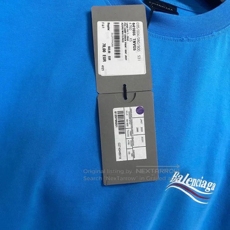 Balenciaga Balenciaga Blue Coke print pattern logo short-sleeve Size US XS / EU 42 / 0 - 5 Thumbnail