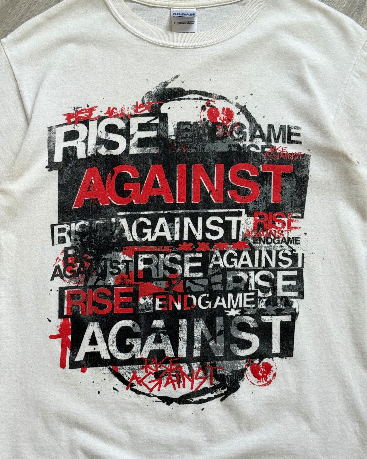 Band Tees × Gildan Rare Rise Against Endgame Band T-Shirt - Size Small Size US S / EU 44-46 / 1 - 3 Thumbnail
