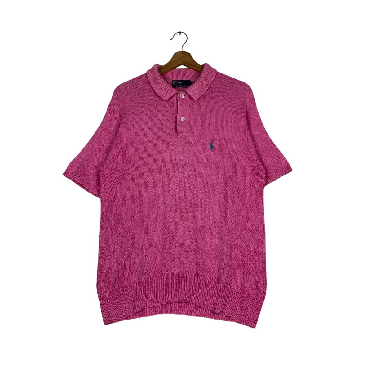 Polo Ralph Lauren POLO RALPH LAUREN Short Sleeve Pink Knitted Jumper #1228-C55 Size US M / EU 48-50 / 2 - 1 Thumbnail