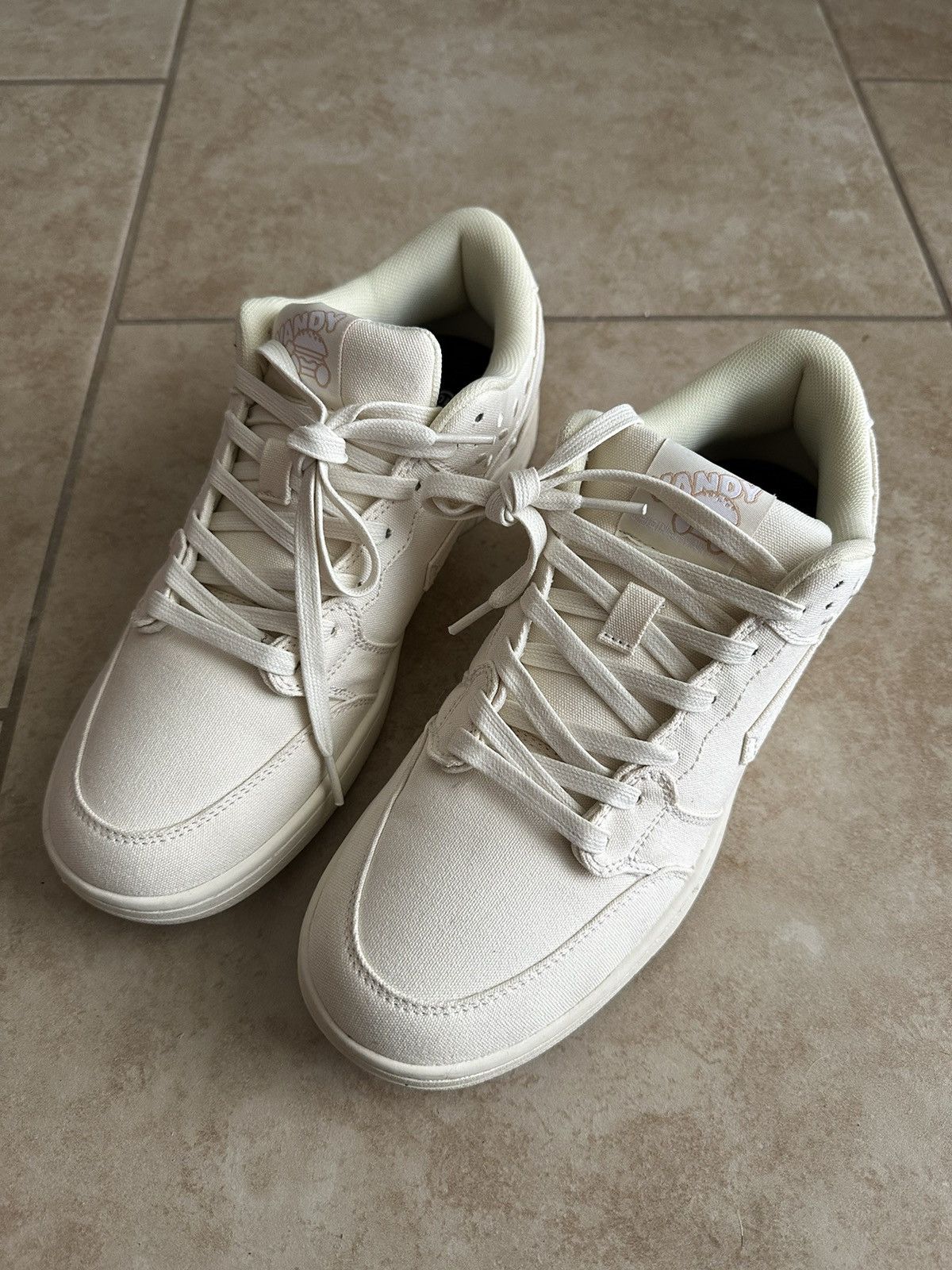 image of Vandy The Pink Tofu Dunks Shoes in White, Men's (Size 10)
