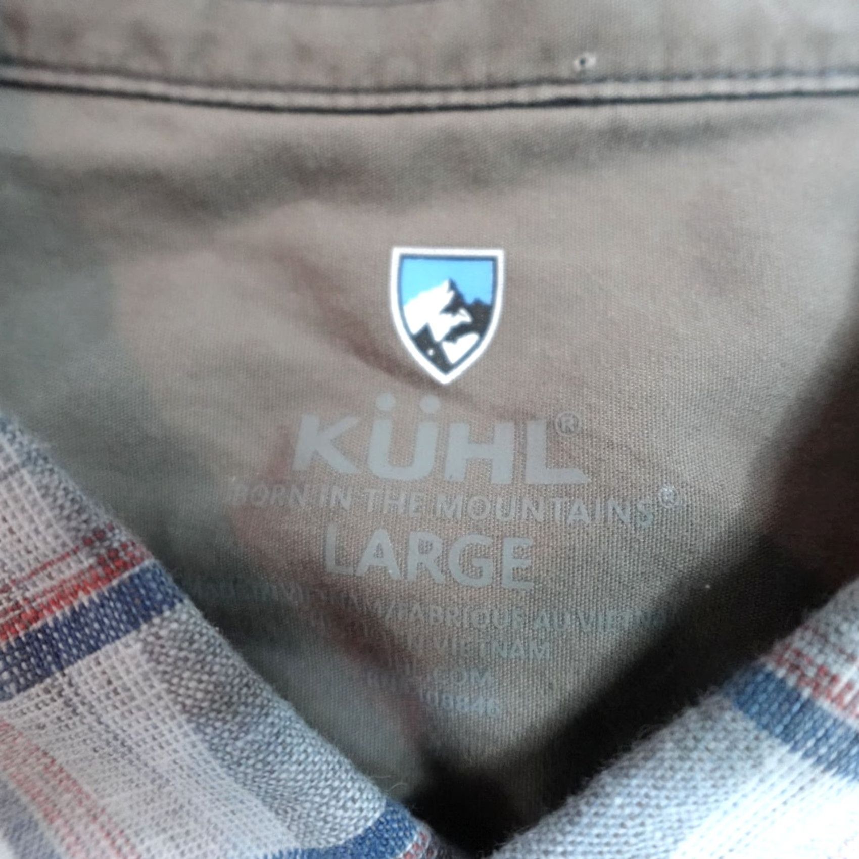 Vintage Kuhl Skorpio Shirt Plaid Button-Up Short Sleeve Linen Blend Blue Gray Large Blue Mens Size US L / EU 52-54 / 3 - 2 Thumbnail