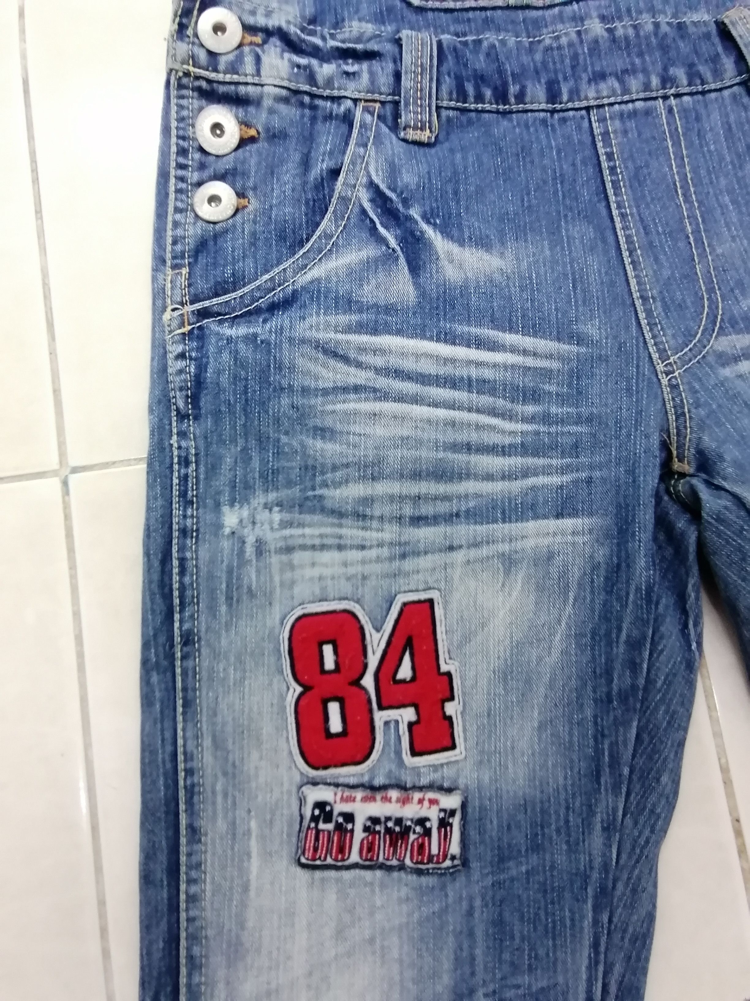 Japanese Brand Bluntly Japanese Overall Patch Denim Size US 33 - 3 Thumbnail