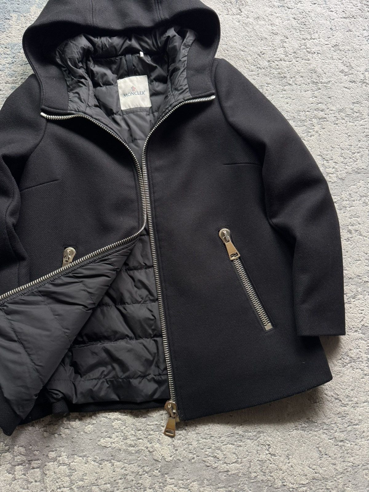Moncler Moncler Arbu Wool Down Hooded Coat Size 1 Size XS / US 0-2 / IT 36-38 - 6 Thumbnail