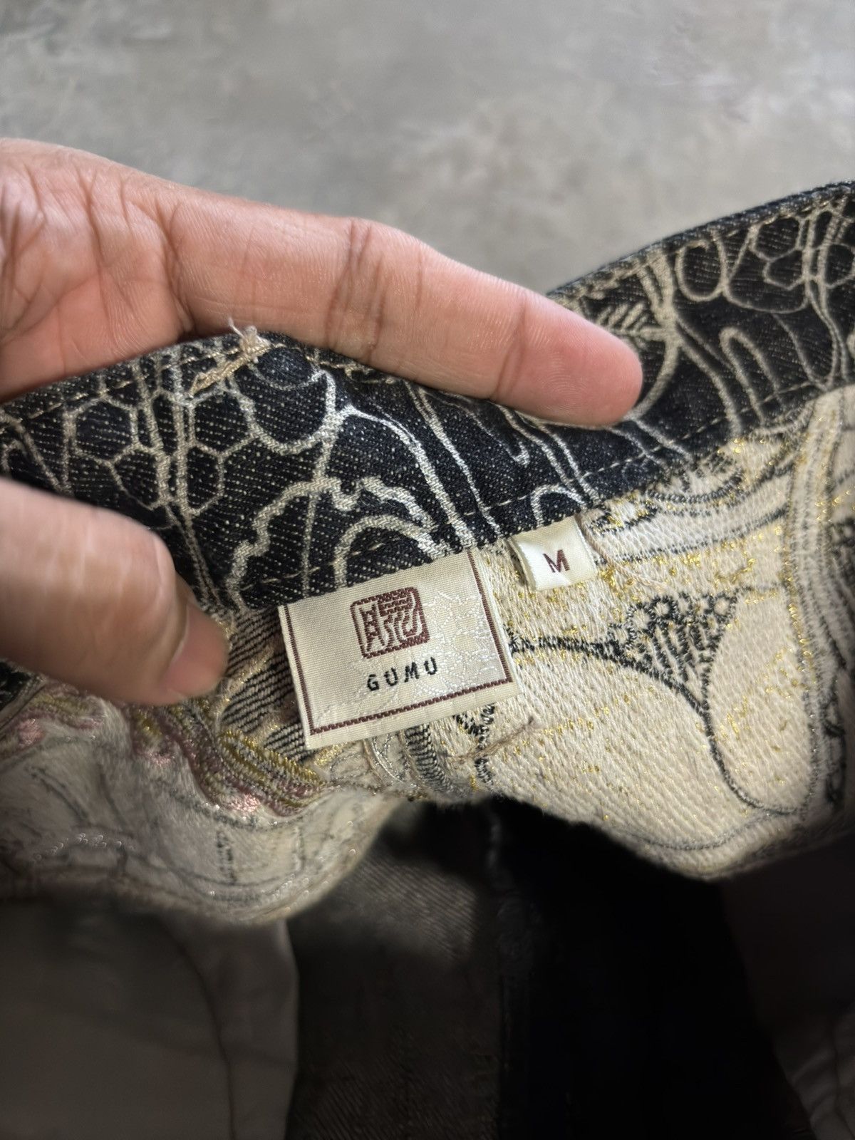 Japanese Brand GUMU buddha hindu japanese denim sukajan karakuri tamashii Size US 30 / EU 46 - 6 Thumbnail