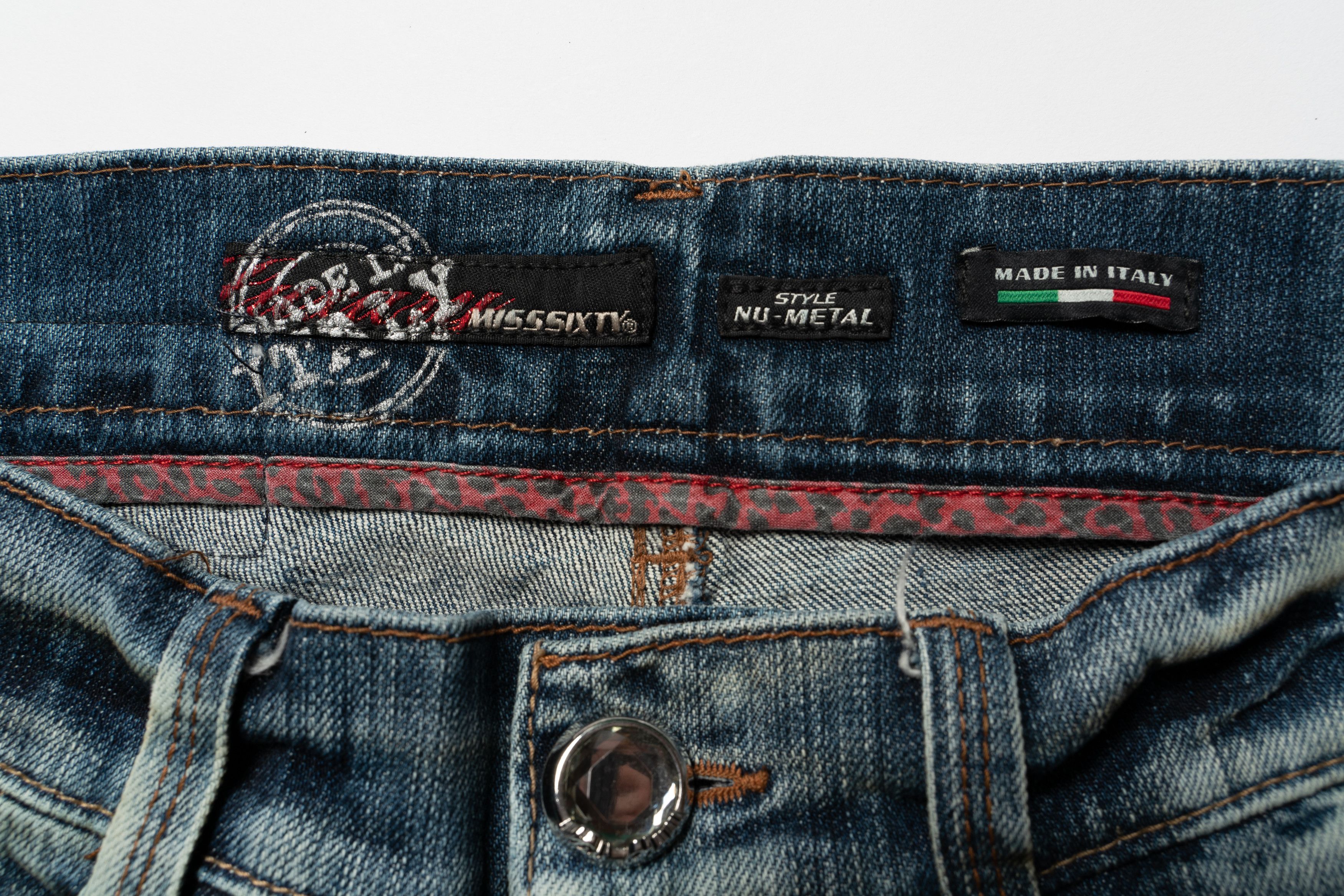 Miss Sixty 🔴 MISS SIXTY Nu-Metal Distressed Denim Jeans Y2K Size 31" - 5 Thumbnail
