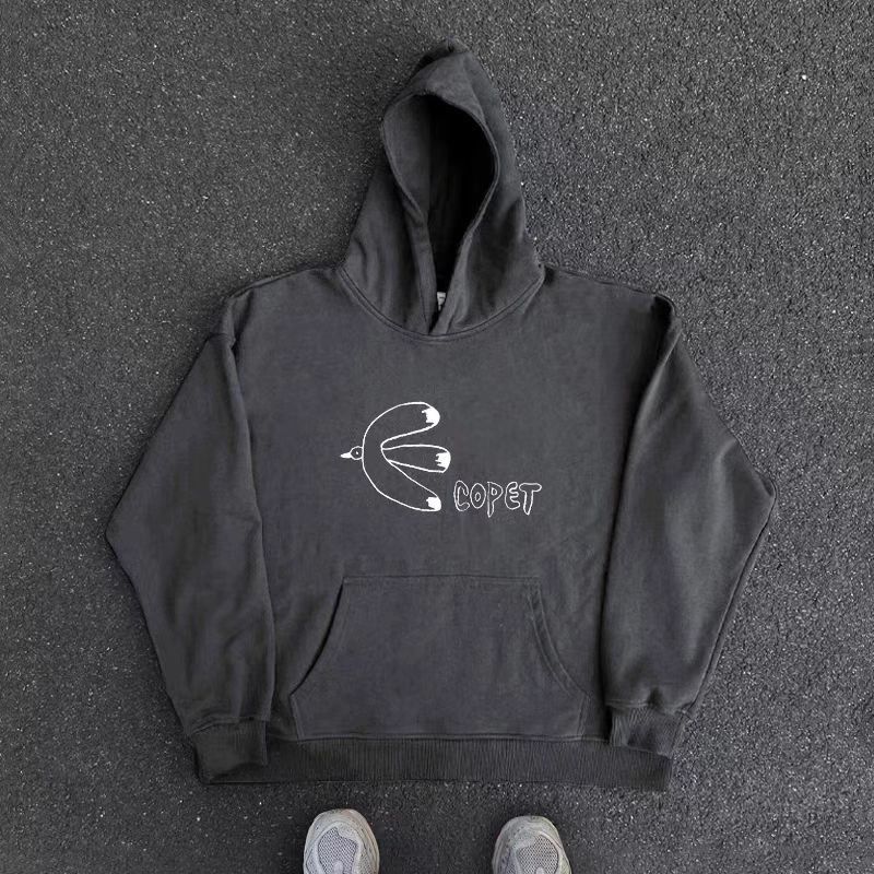 Japanese Brand Vintage Creative Simple Printed Loose Hooded Sweatshirt Size US L / EU 52-54 / 3 - 1 Thumbnail