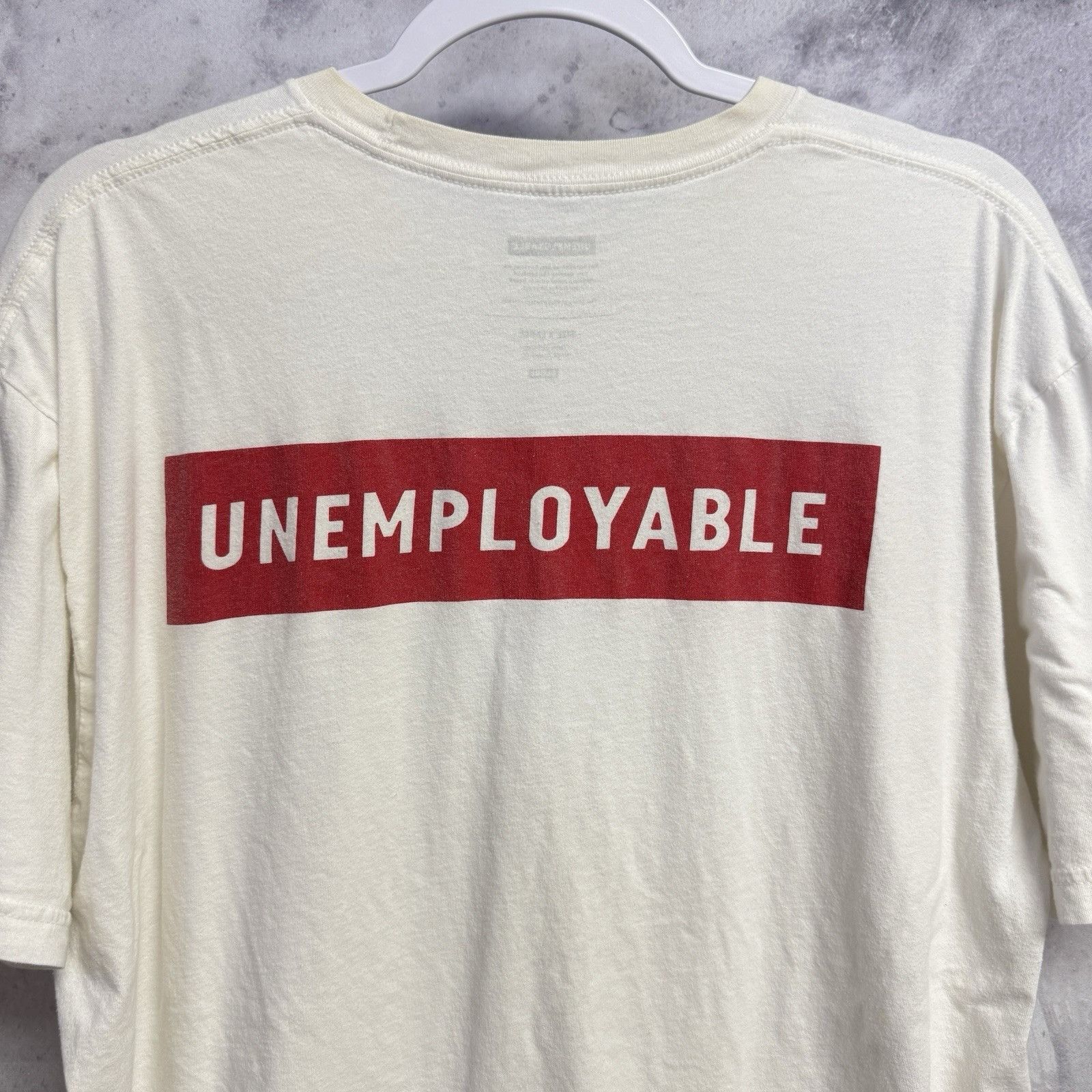 Globe Globe Skateboards Unemployable T Shirt Mens XL White Size US XL / EU 56 / 4 - 1 Thumbnail