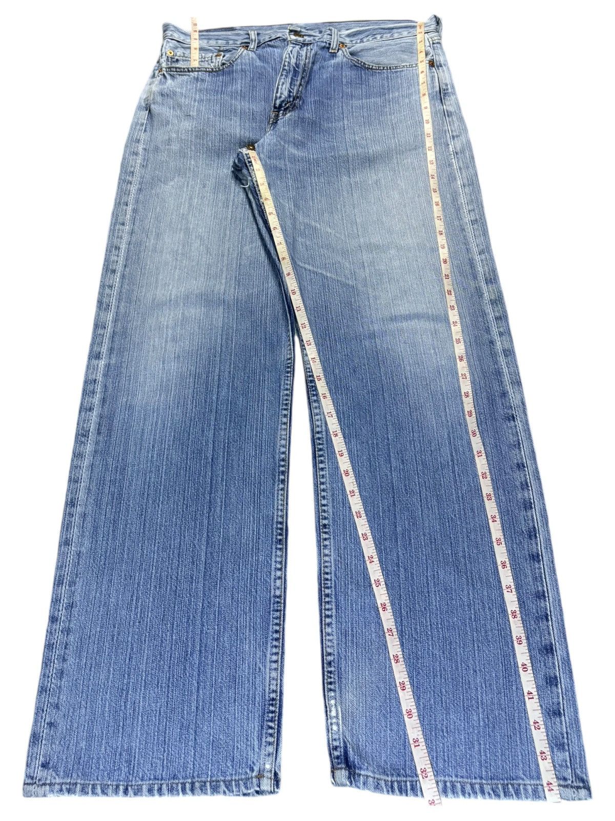 Levi's × Levi's Vintage Clothing Vintage 90s Levis 512 Blue Wash Distressed Baggy Jeans Size US 35 - 15 Thumbnail
