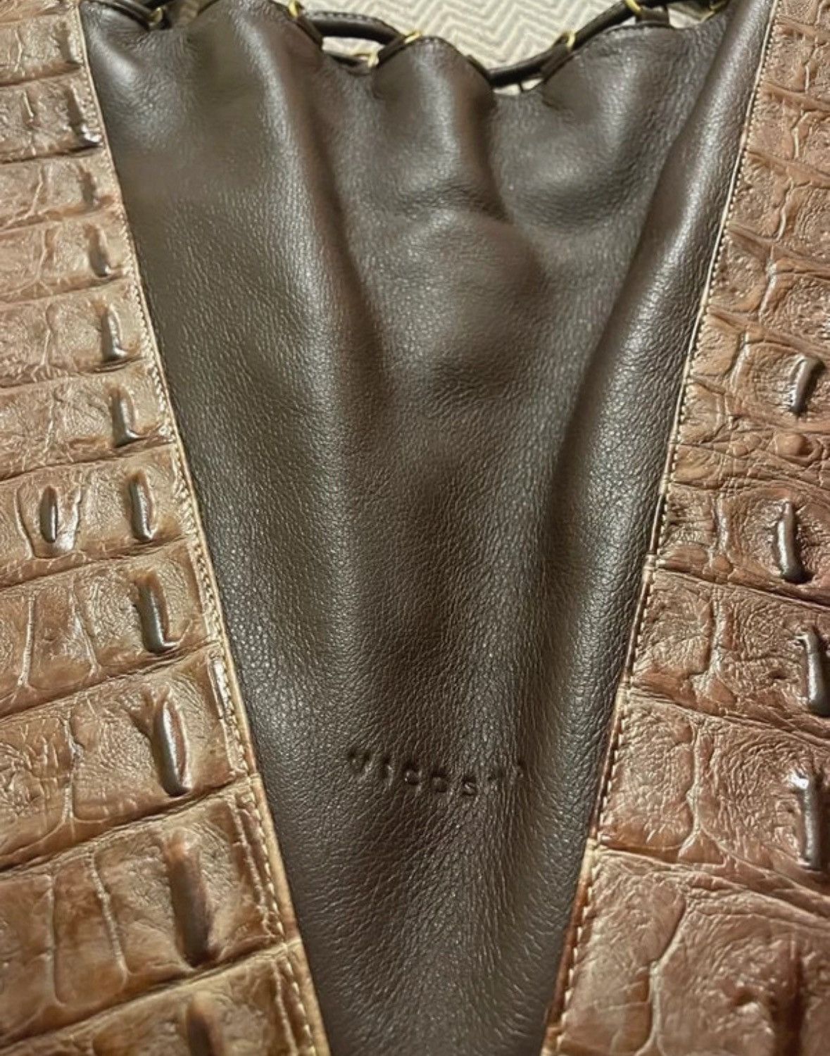 Other Vintage brown crocodile leather hobo bag Size ONE SIZE - 4 Thumbnail