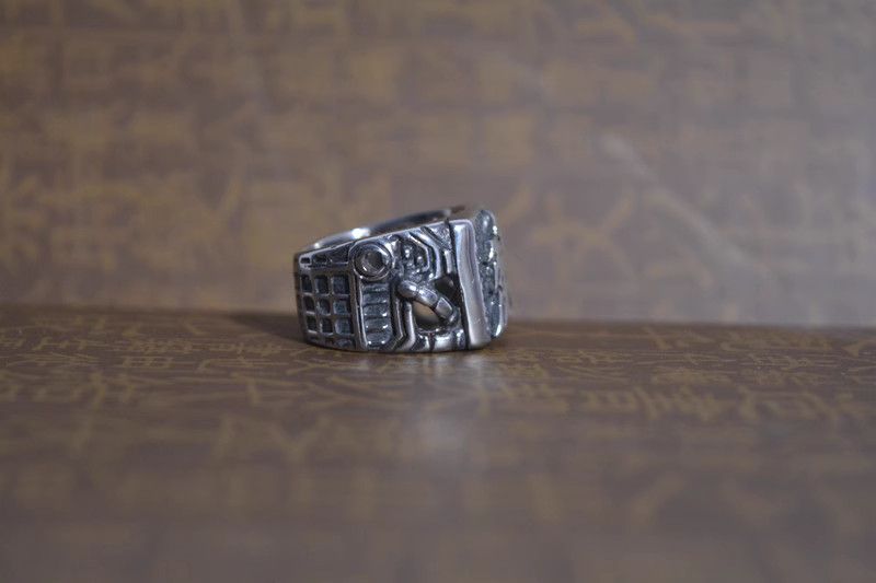 Jewelry Punk Jewelry Rings Open Size Chrome Ring (Size 7-13) Size ONE SIZE - 4 Thumbnail