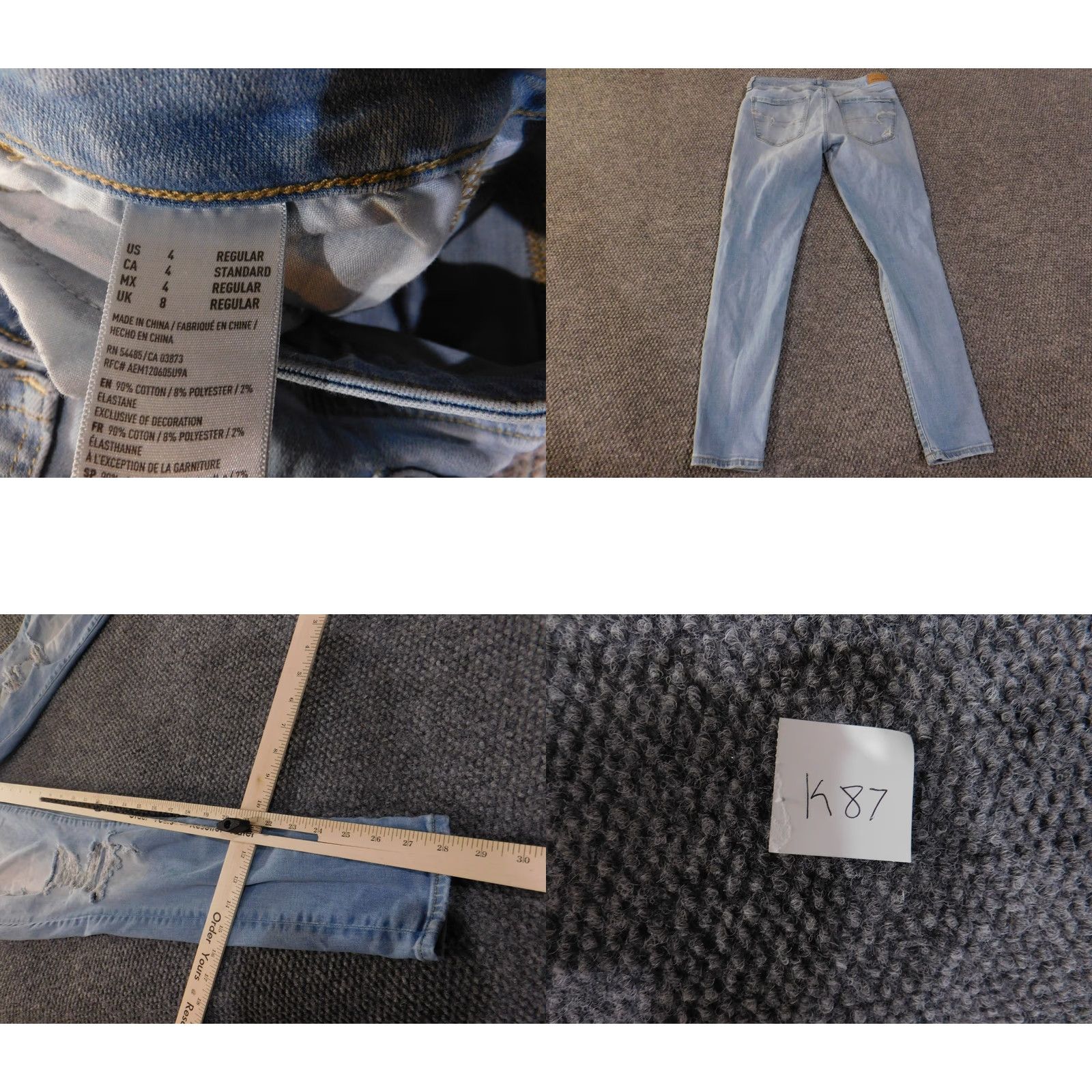American Eagle Outfitters American Eagle Outfitters Jeans Jegging Womens Size 4 Blue Distressed Light Wash Size 27" / US 4 / IT 40 - 8 Thumbnail