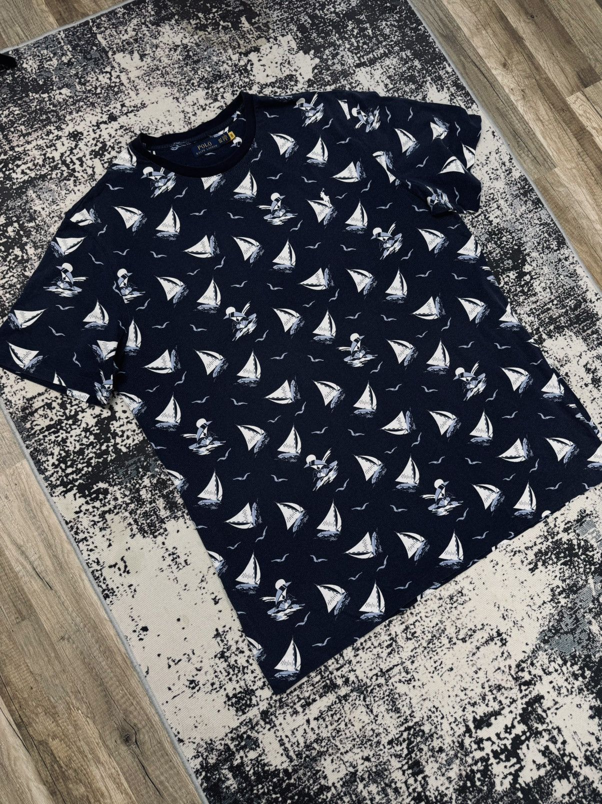 Polo Ralph Lauren Polo Ralph Lauren Tshirt Navy White Yacht Bear XL Size US XL / EU 56 / 4 - 2 Thumbnail