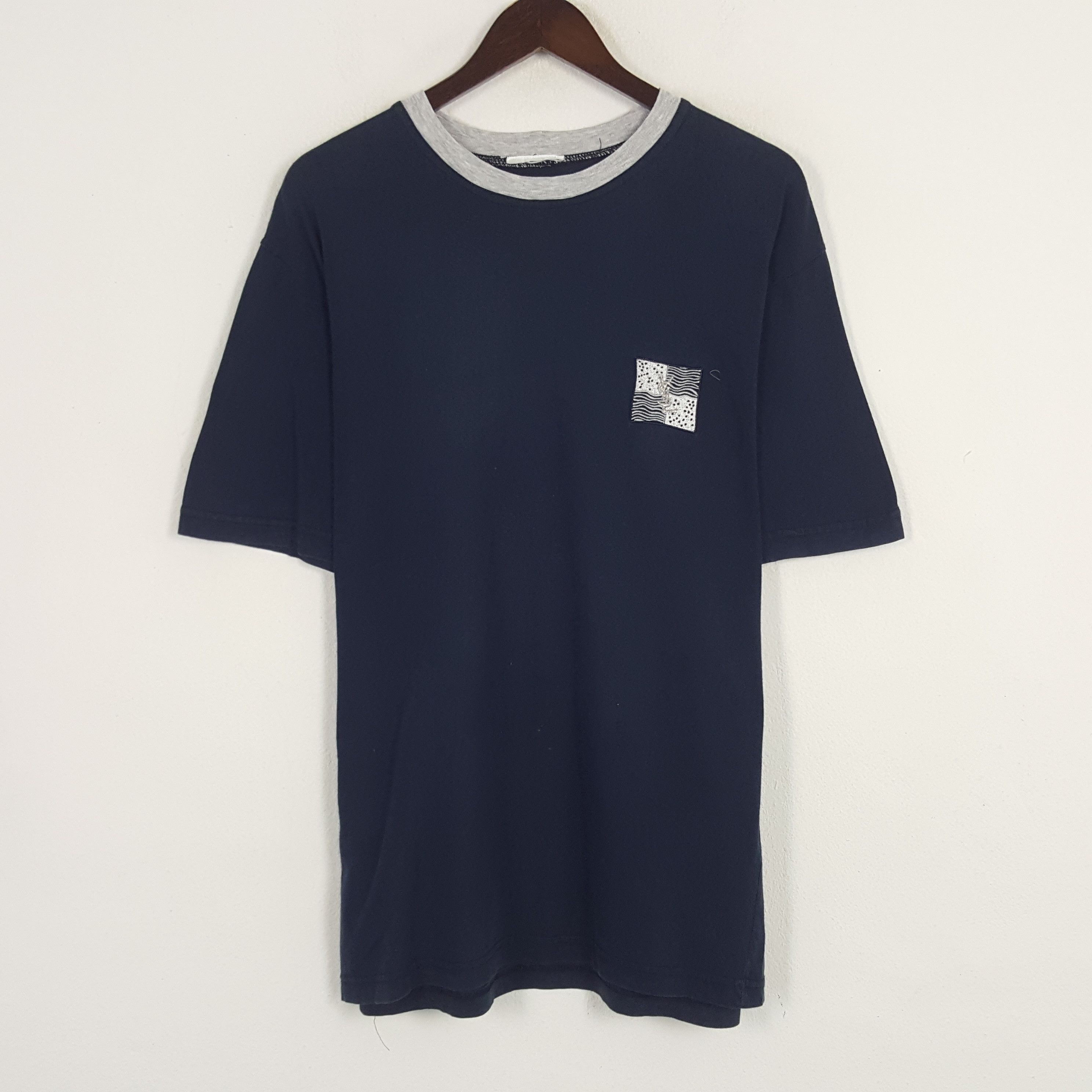 Vintage × Yves Saint Laurent Vintage Yves Saint Laurent Logo Tshirt Size US L / EU 52-54 / 3 - 3 Thumbnail