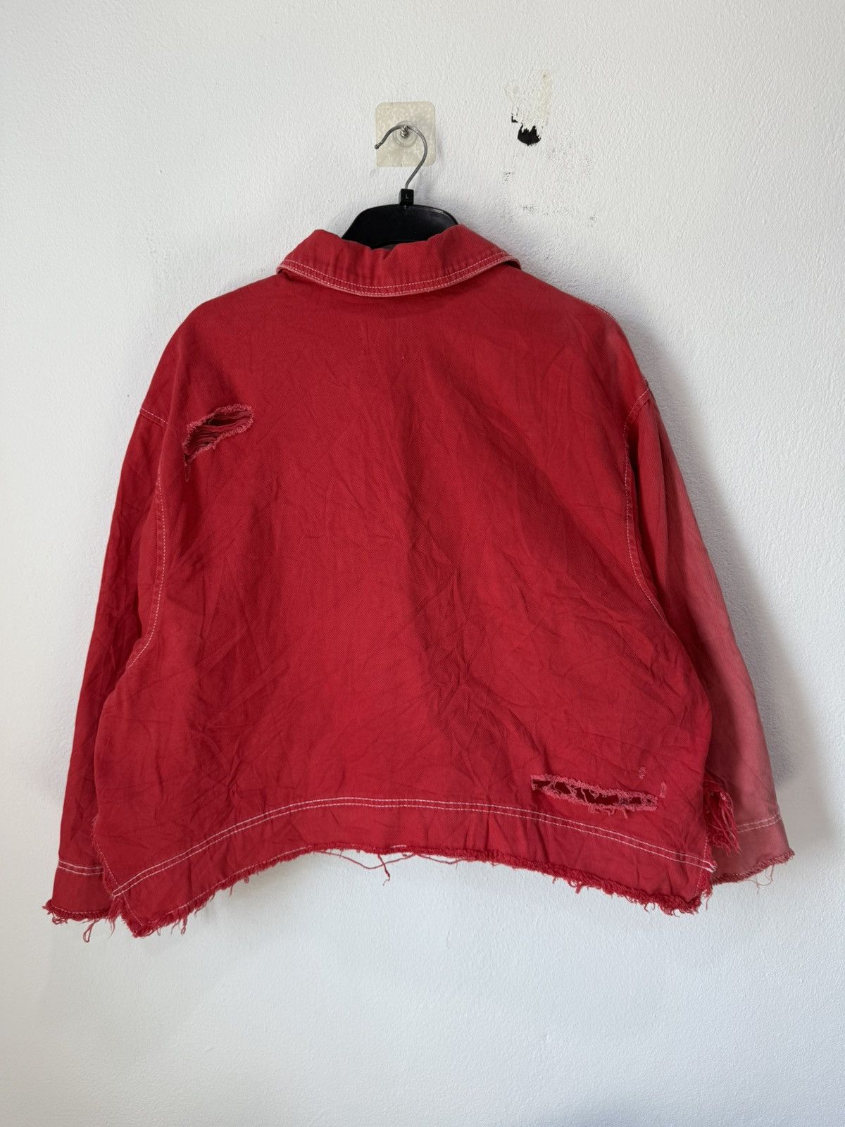 Bershka BERSKA DISTRESS JACKET OVERSIZED STYLE CROPPED DESIGN Size S / US 4 / IT 40 - 5 Thumbnail