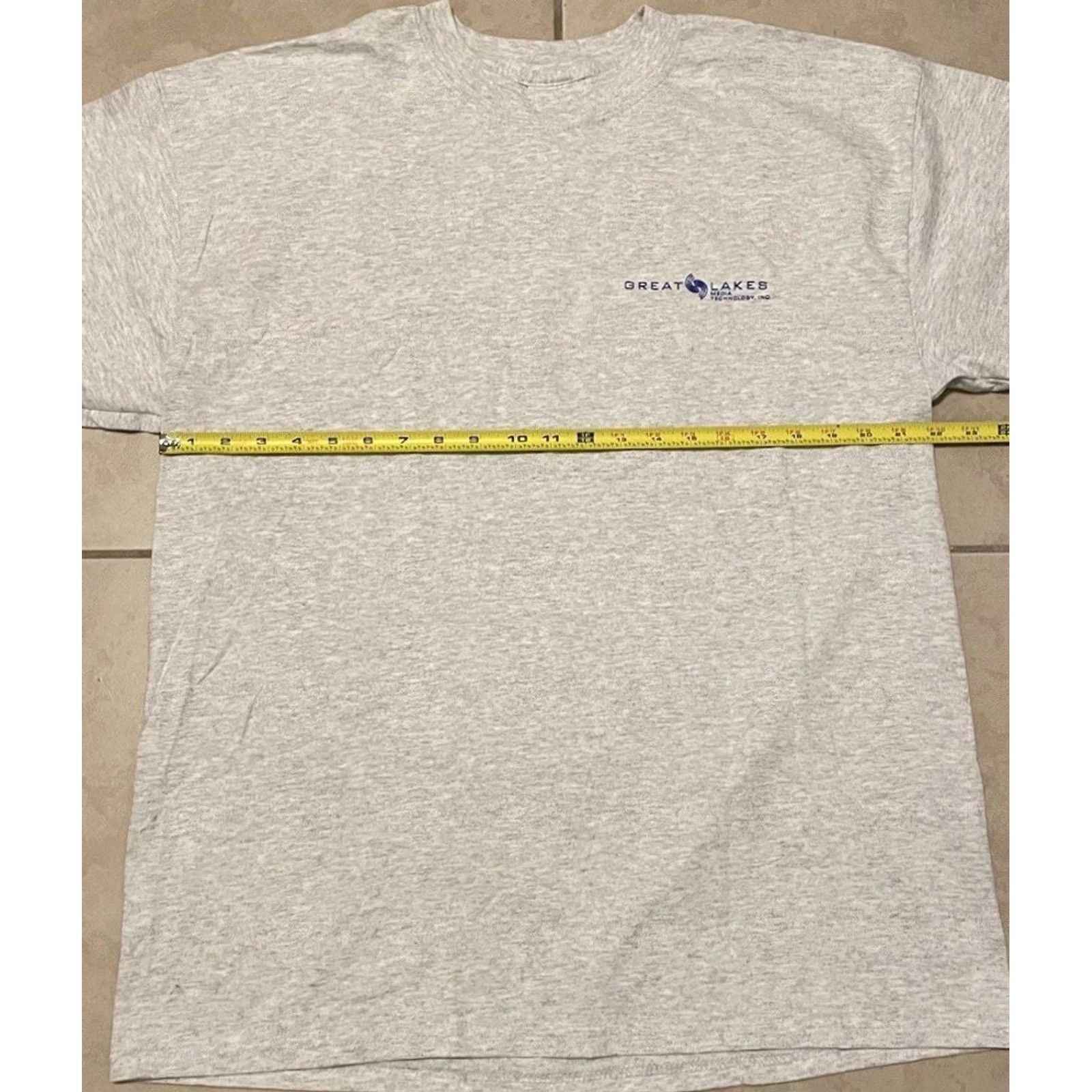 Apple VINTAGE Great Lakes Media Shirt XL Gray Cotton Microsoft T-Shirt Men 80s 90s Retro Tech Electronics USA Internet Apple Nintendo Zelda Pull Lists Size US XL / EU 56 / 4 - 6 Thumbnail