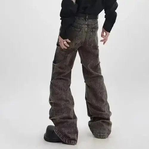 Jean Distressed Wide Leg Pants American Style Size US 32 / EU 48 - 3 Thumbnail