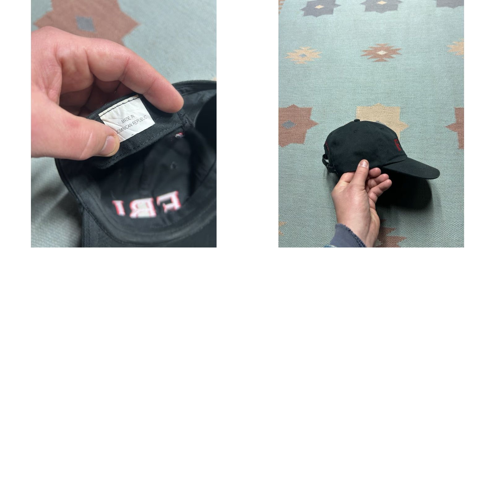 Vintage VINTAGE strapback hat cap FBI farm bureau insurance black red adjustable Size ONE SIZE - 8 Thumbnail