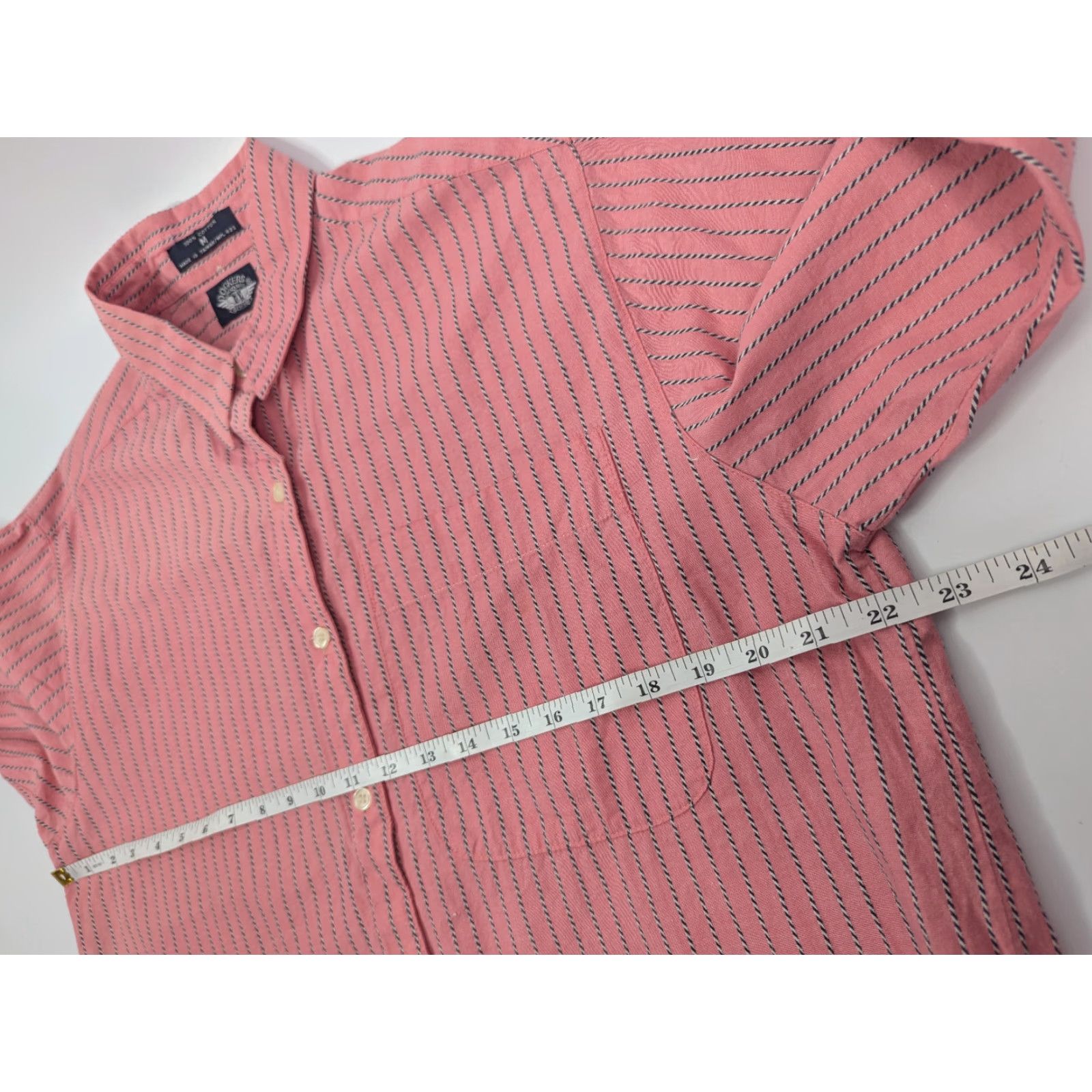 Levi's Vtg Levi’s Dockers Pink Striped Cotton Button Long Sleeve Western Shirt Size M / US 6-8 / IT 42-44 - 6 Thumbnail