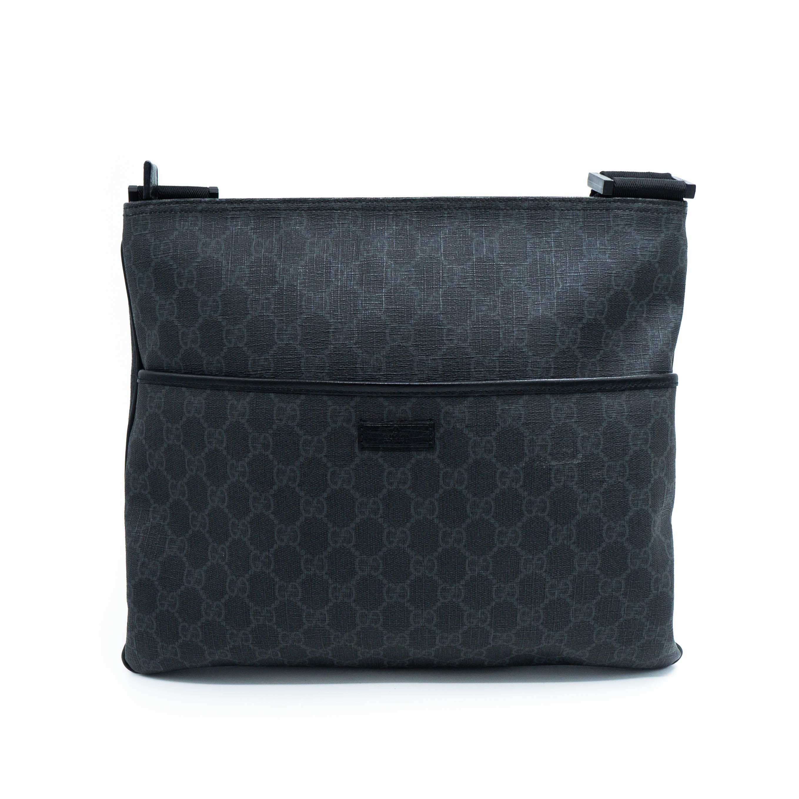 Gucci 162904 Messenger Crossbody Bag GG Black, Men's