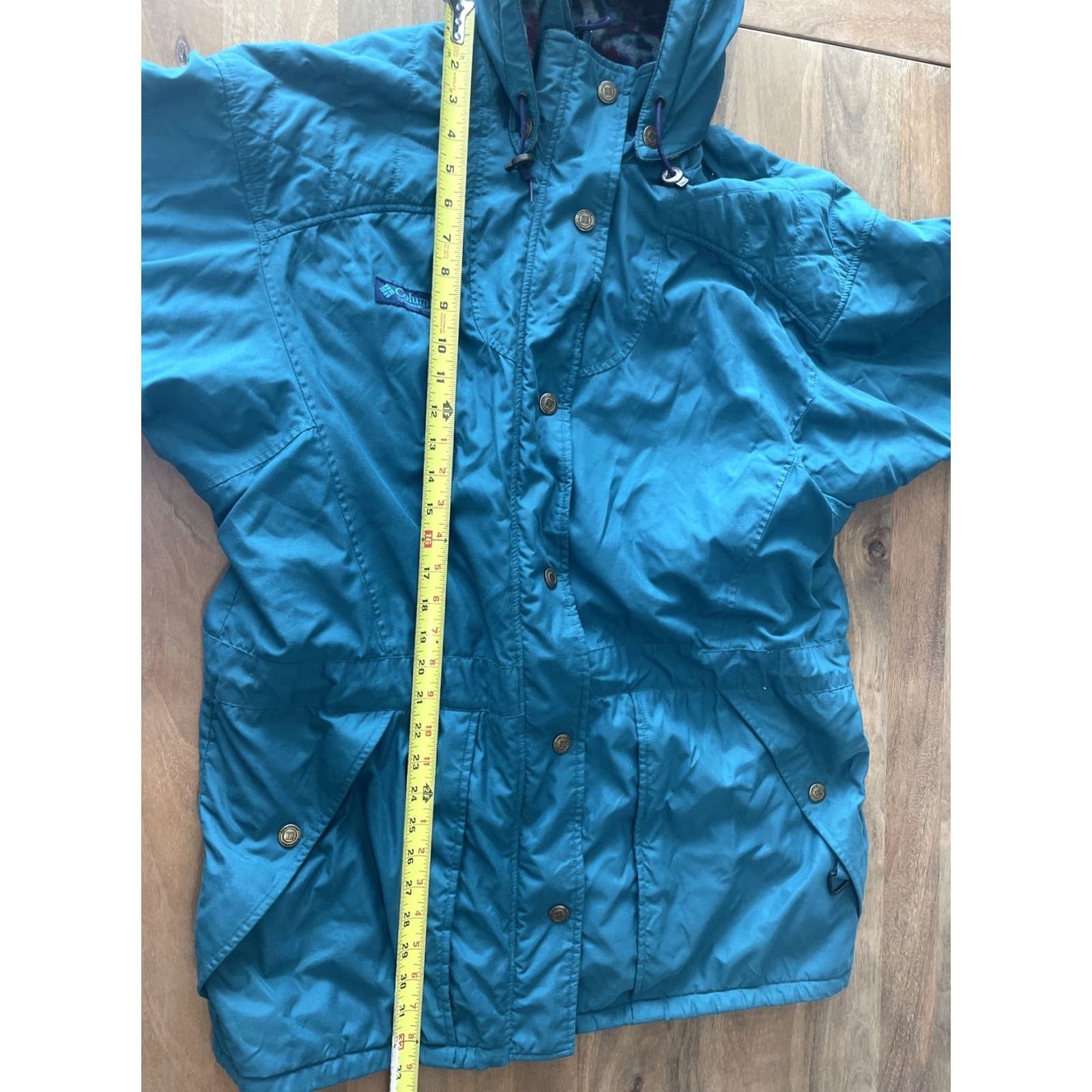 Etro VINTAGE Columbia Womens Jacket Ski Full Zip Hooded Pockets Size M Teal Size M / US 6-8 / IT 42-44 - 6 Thumbnail