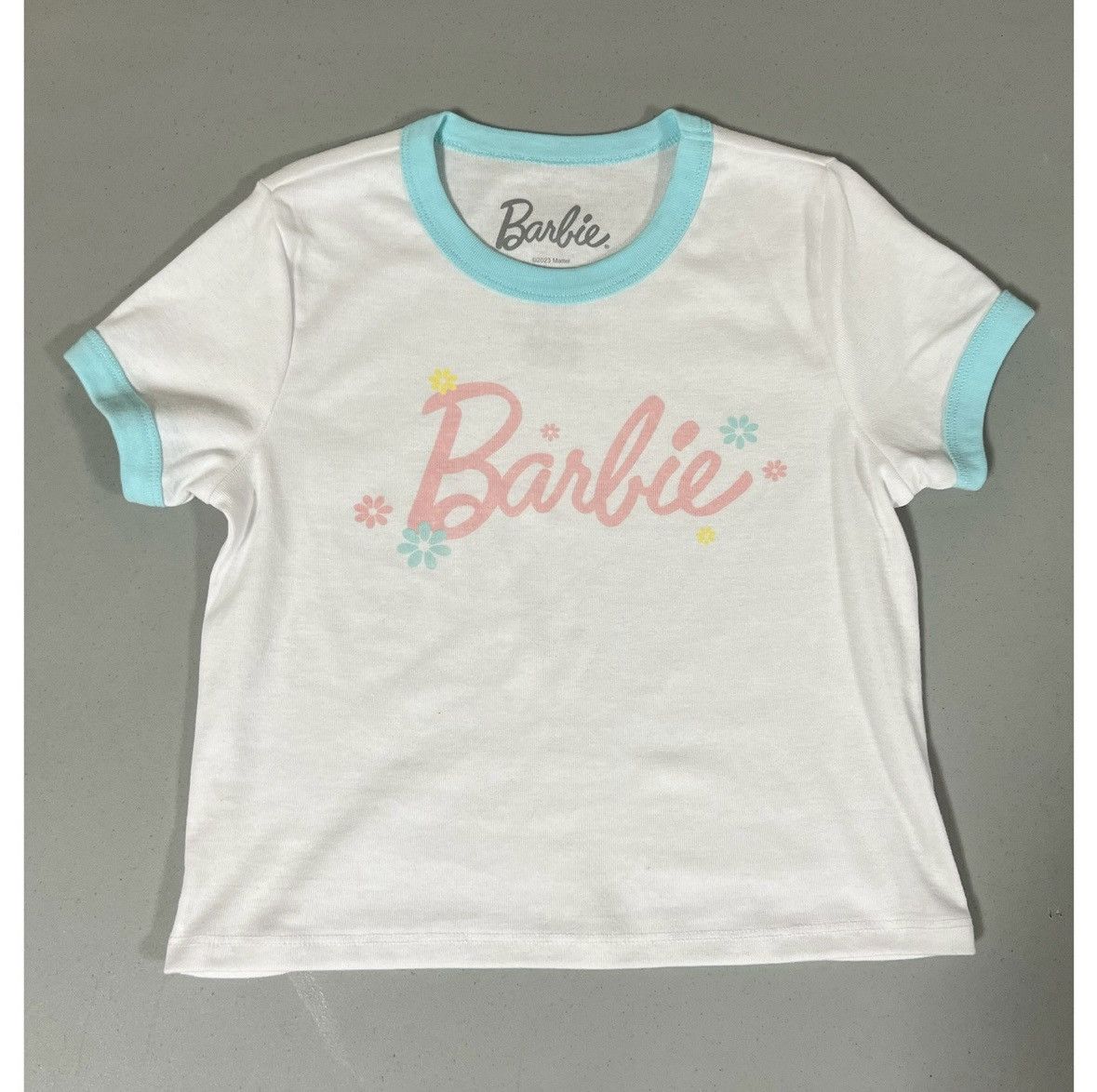 Japanese Brand White ‘Barbie’ Short Sleeve Ringer Tee T-Shirt Top Size L 👛✨ Size S / US 4 / IT 40 - 2 Thumbnail